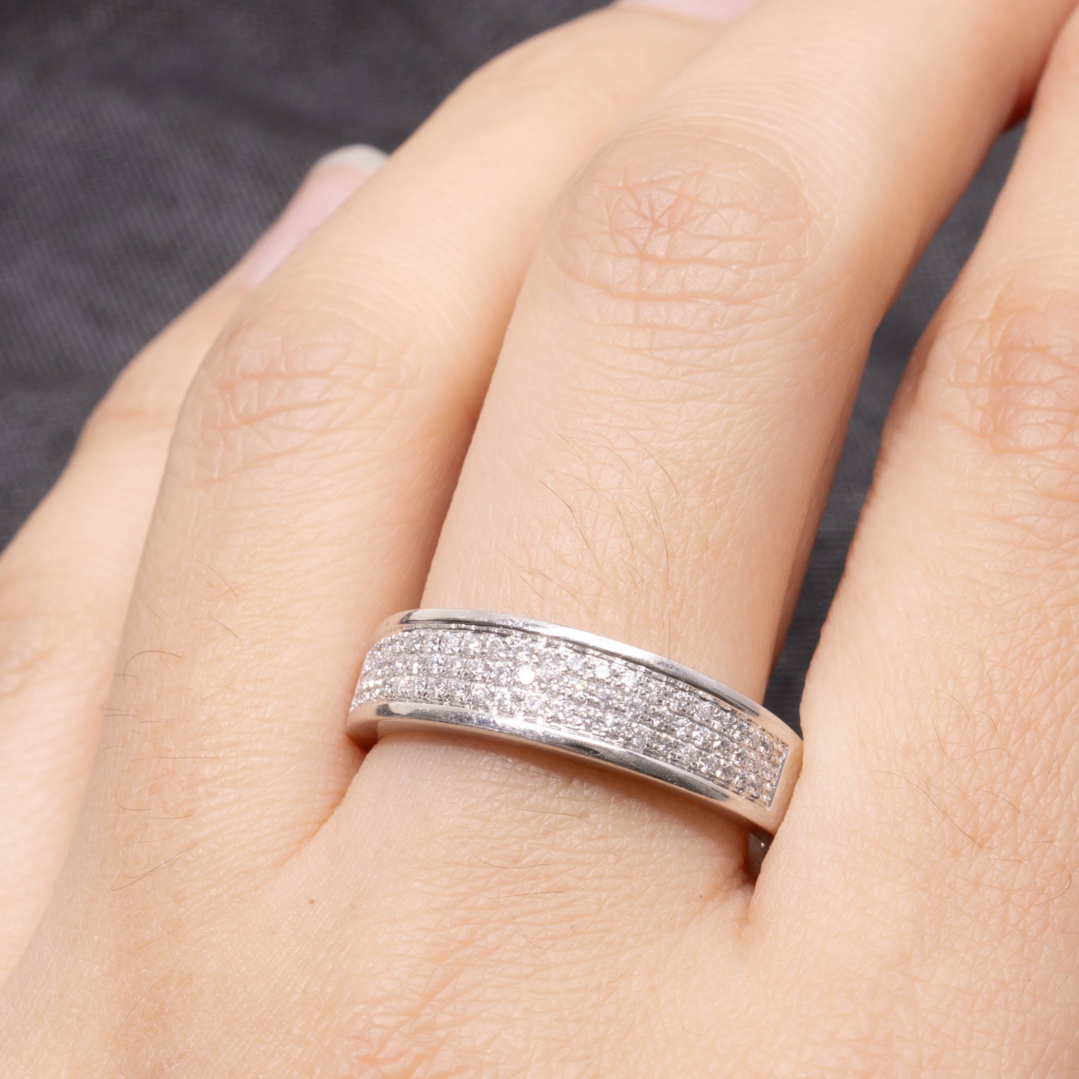 10k Pave Set Diamond Band | 0.33ctw | SZ 10.25