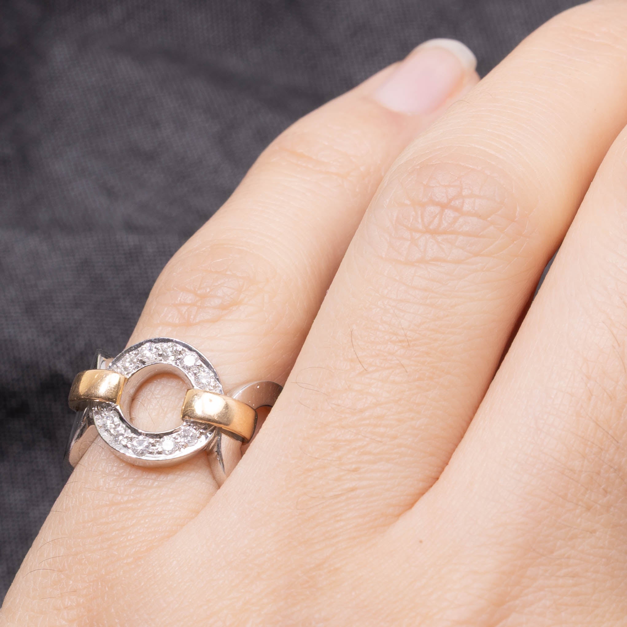 18k Diamond Circular Cocktail Ring | 0.20ctw | SZ 4.25