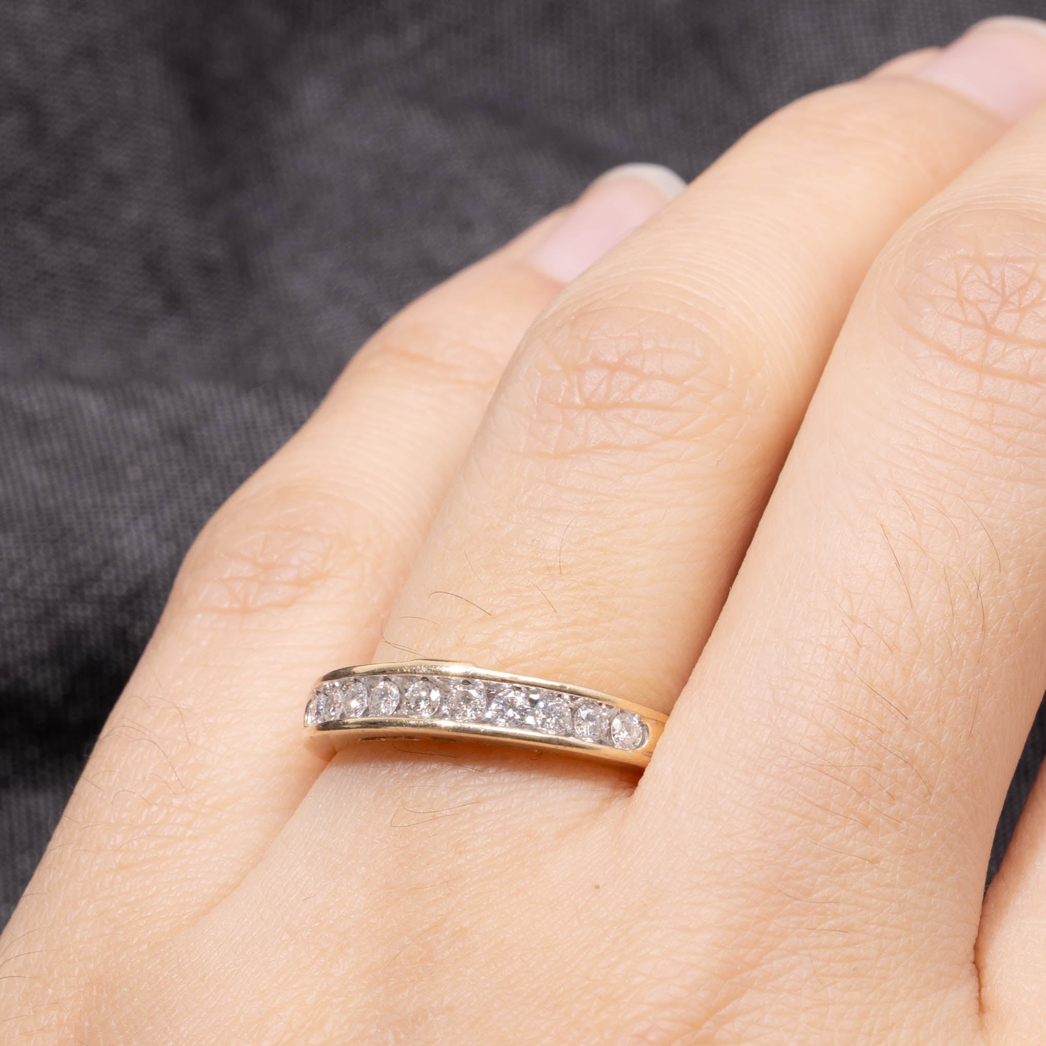 14k Semi-Eternity Diamond Channel Set Ring | 0.35ctw | SZ 6.75