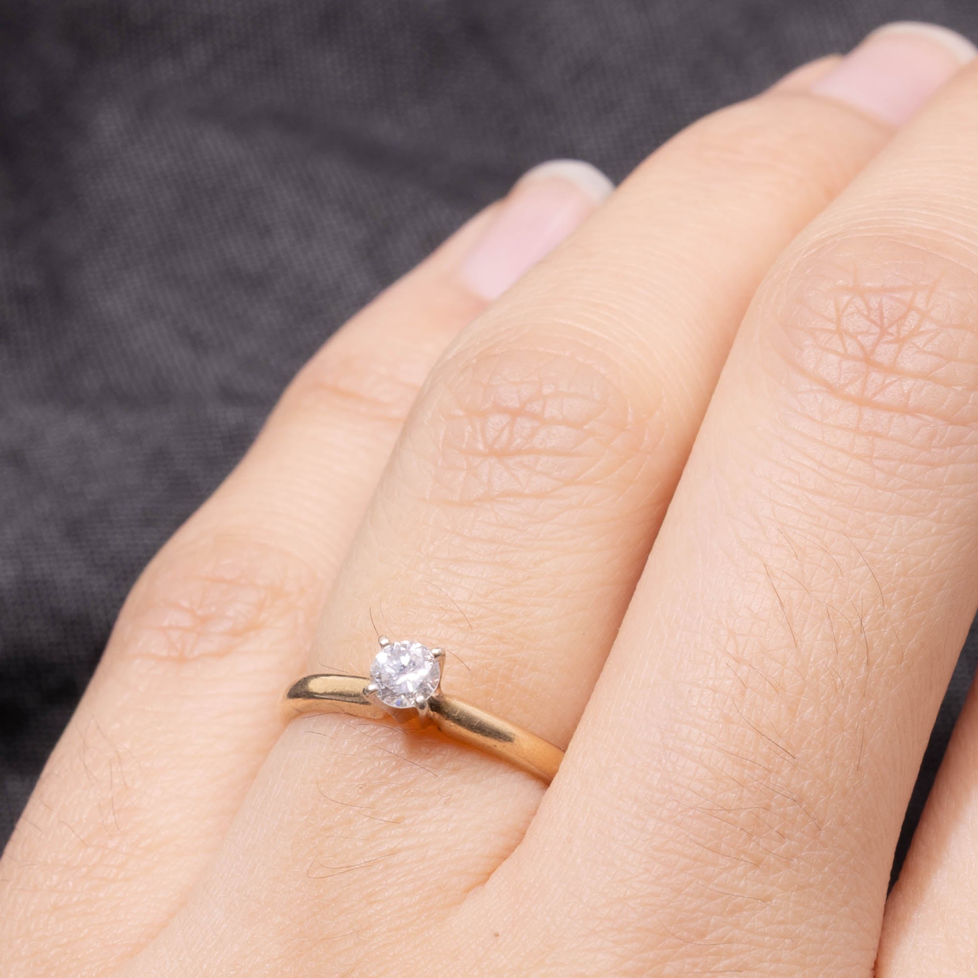 14k Solitaire Diamond Engagement Ring | 0.21ct | SZ 5