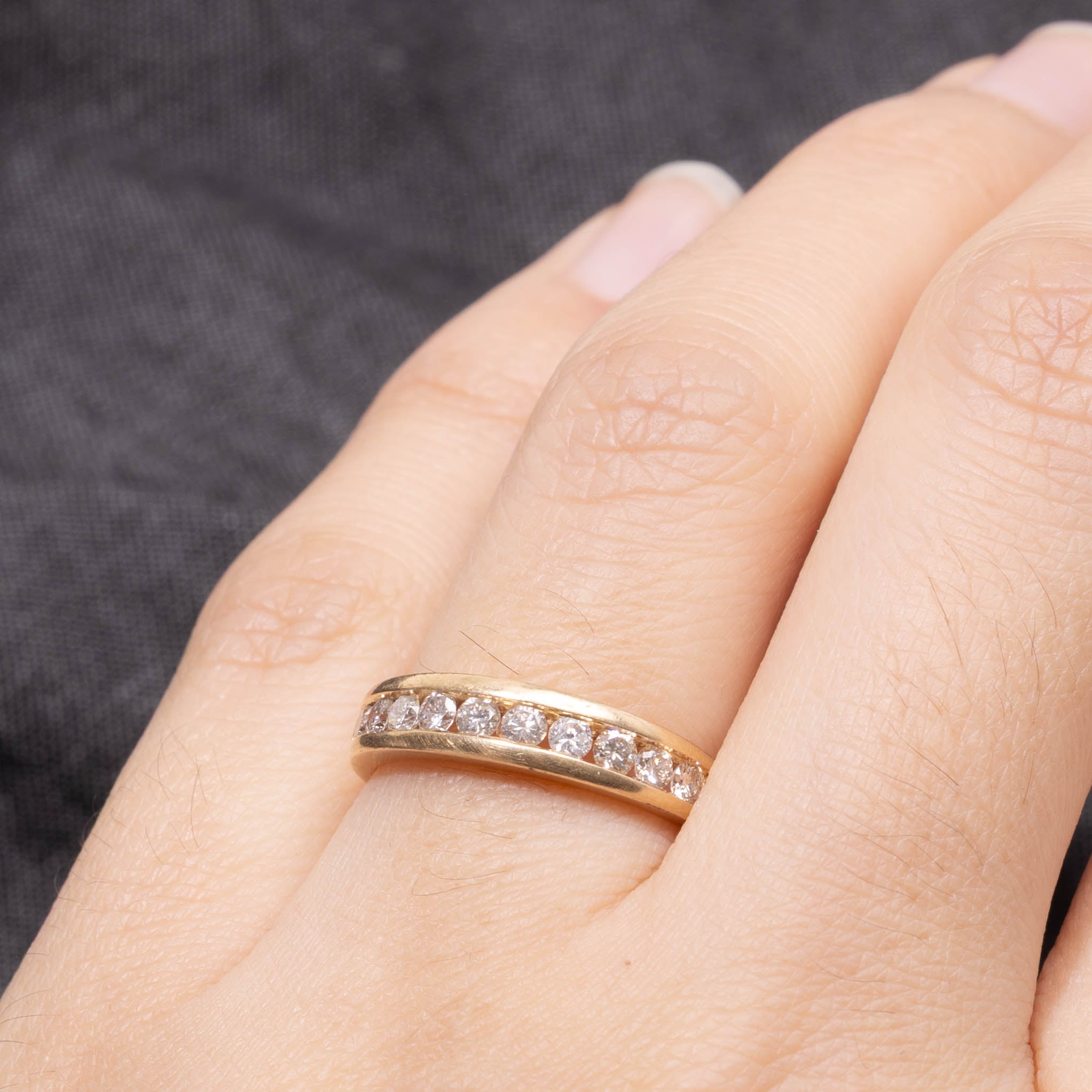 14k Semi-Eternity Diamond Channel Set Ring | 0.50ctw | SZ 6