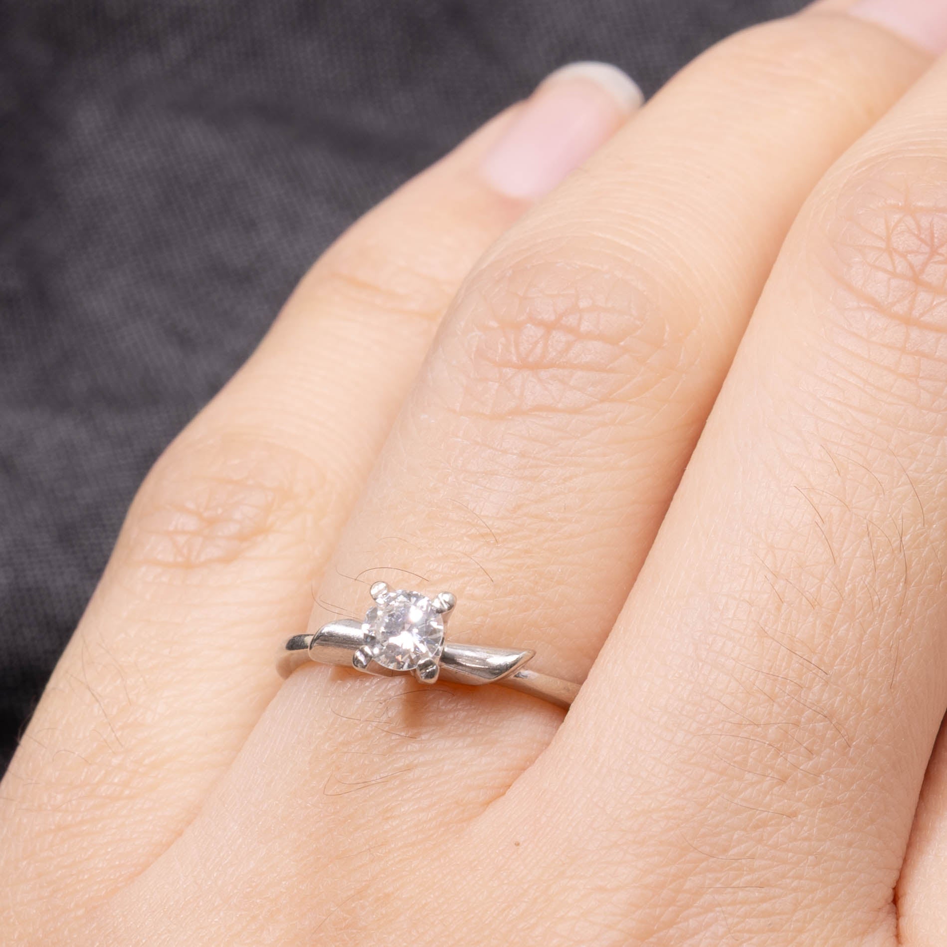 18k Solitaire Diamond Engagement Ring | 0.28ct VS1 H/I | SZ 5.75
