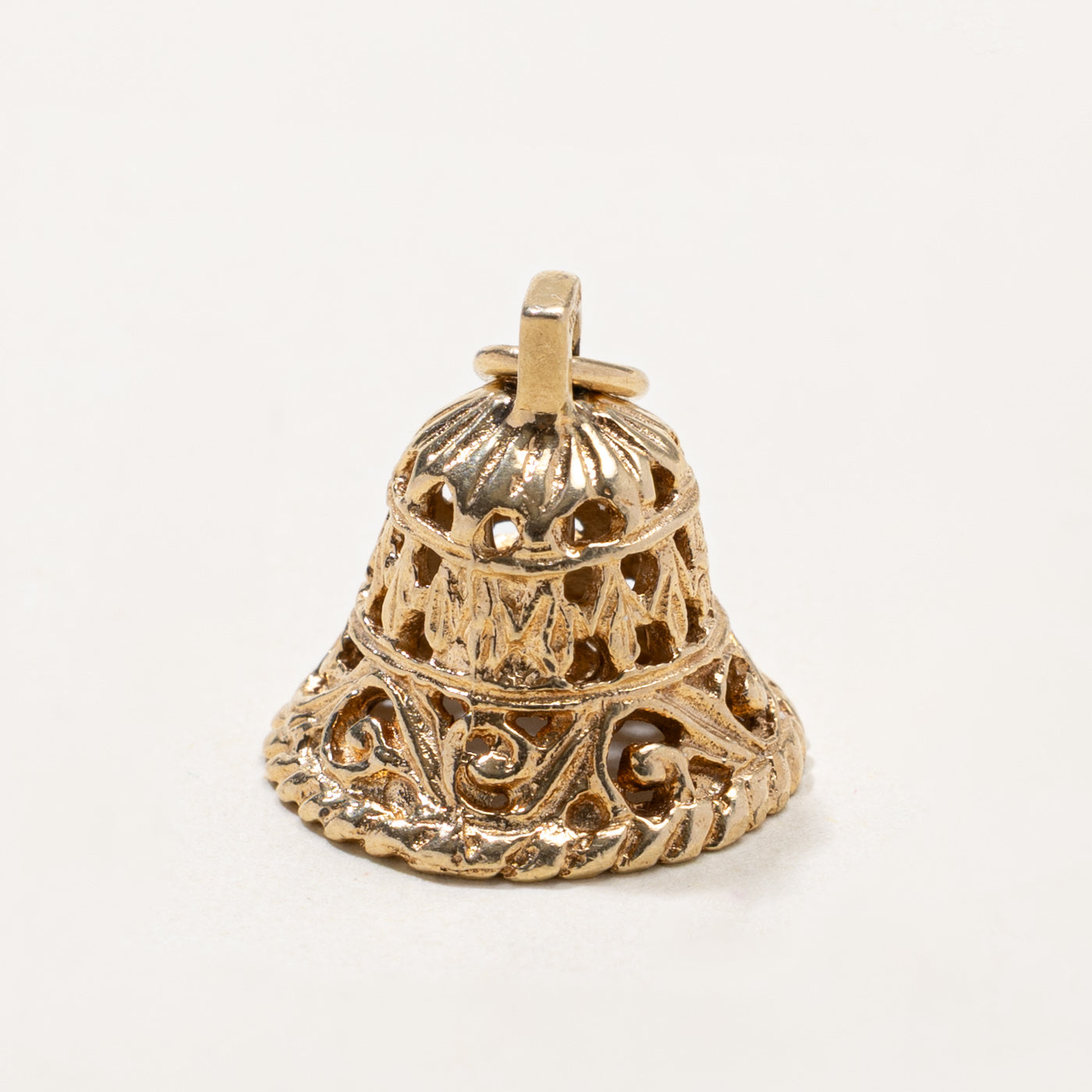 10k Ornate Openwork Bell Charm