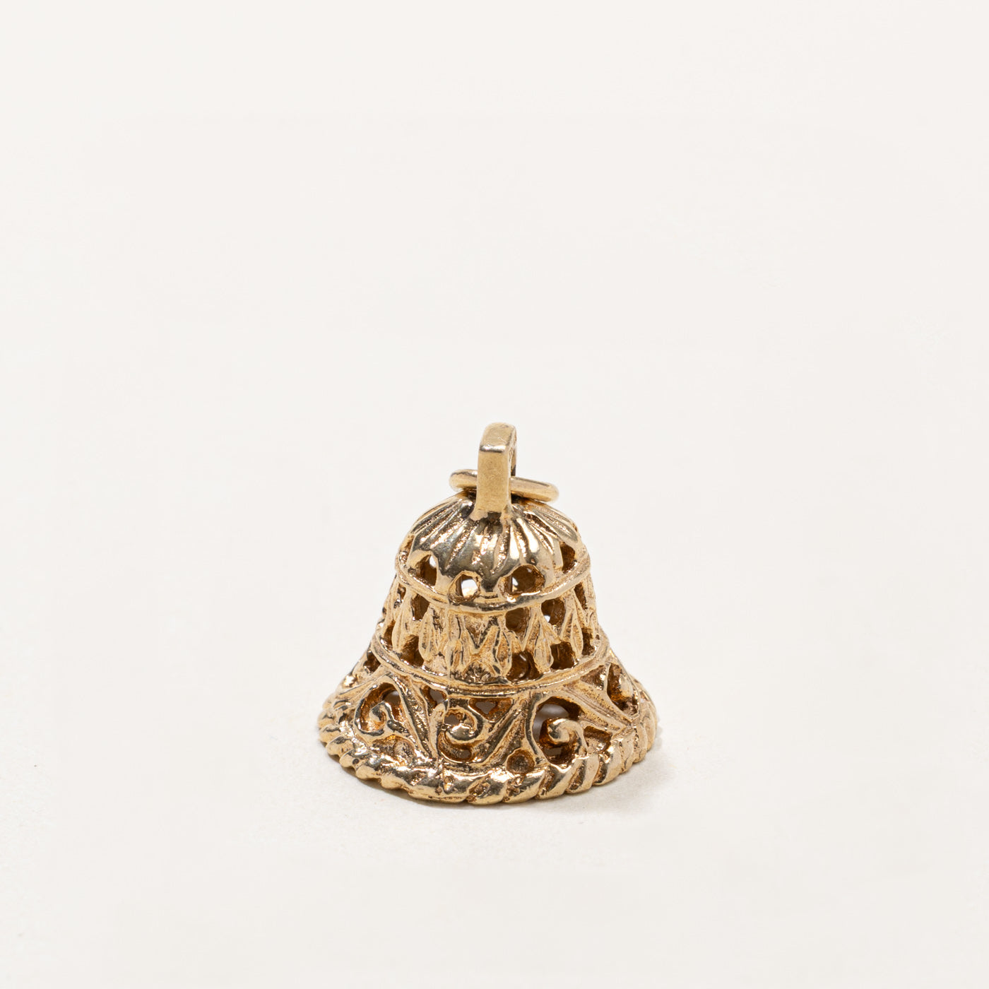 10k Ornate Openwork Bell Charm