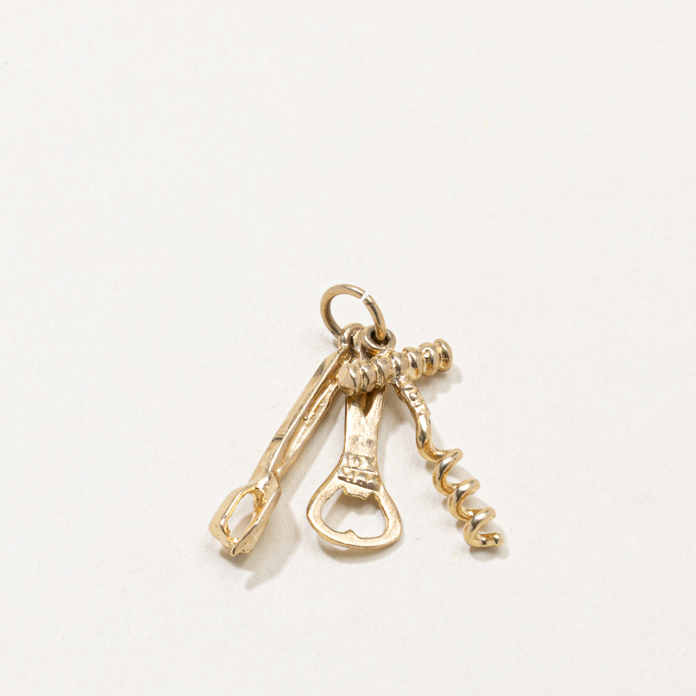 10k Corkscrew, Bottle Opener & Tin Opener Charm