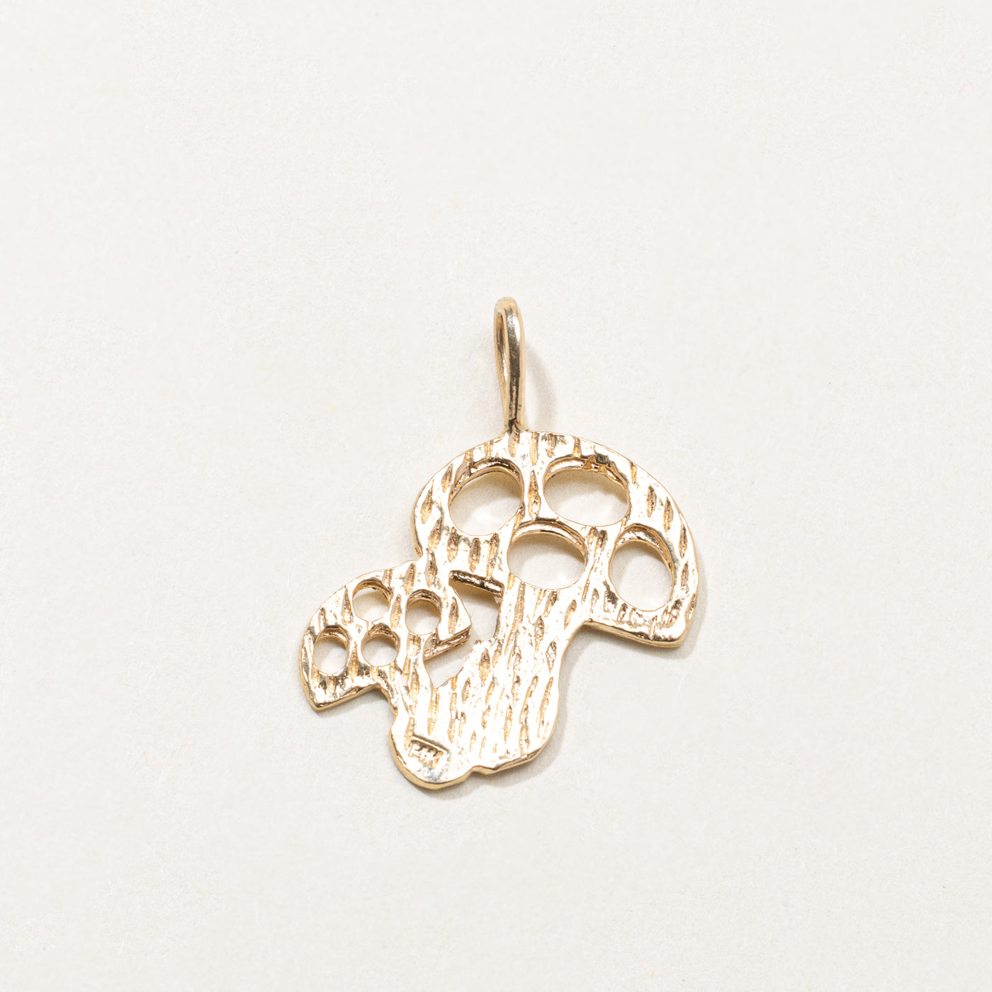 14k Mushroom Openwork Charm