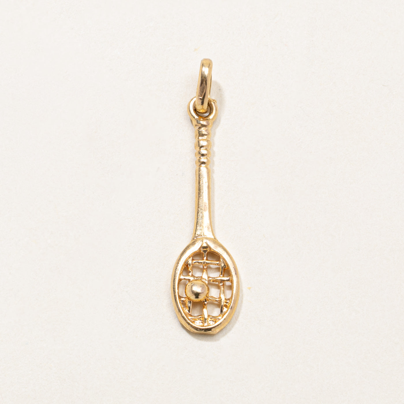 18k Tennis Racket Charm