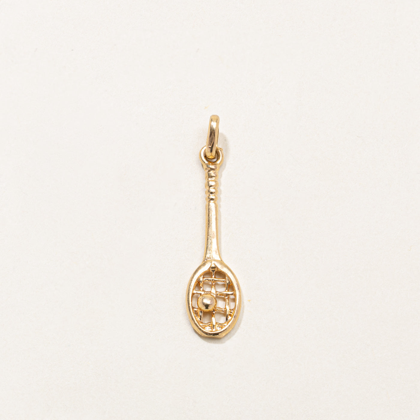 18k Tennis Racket Charm