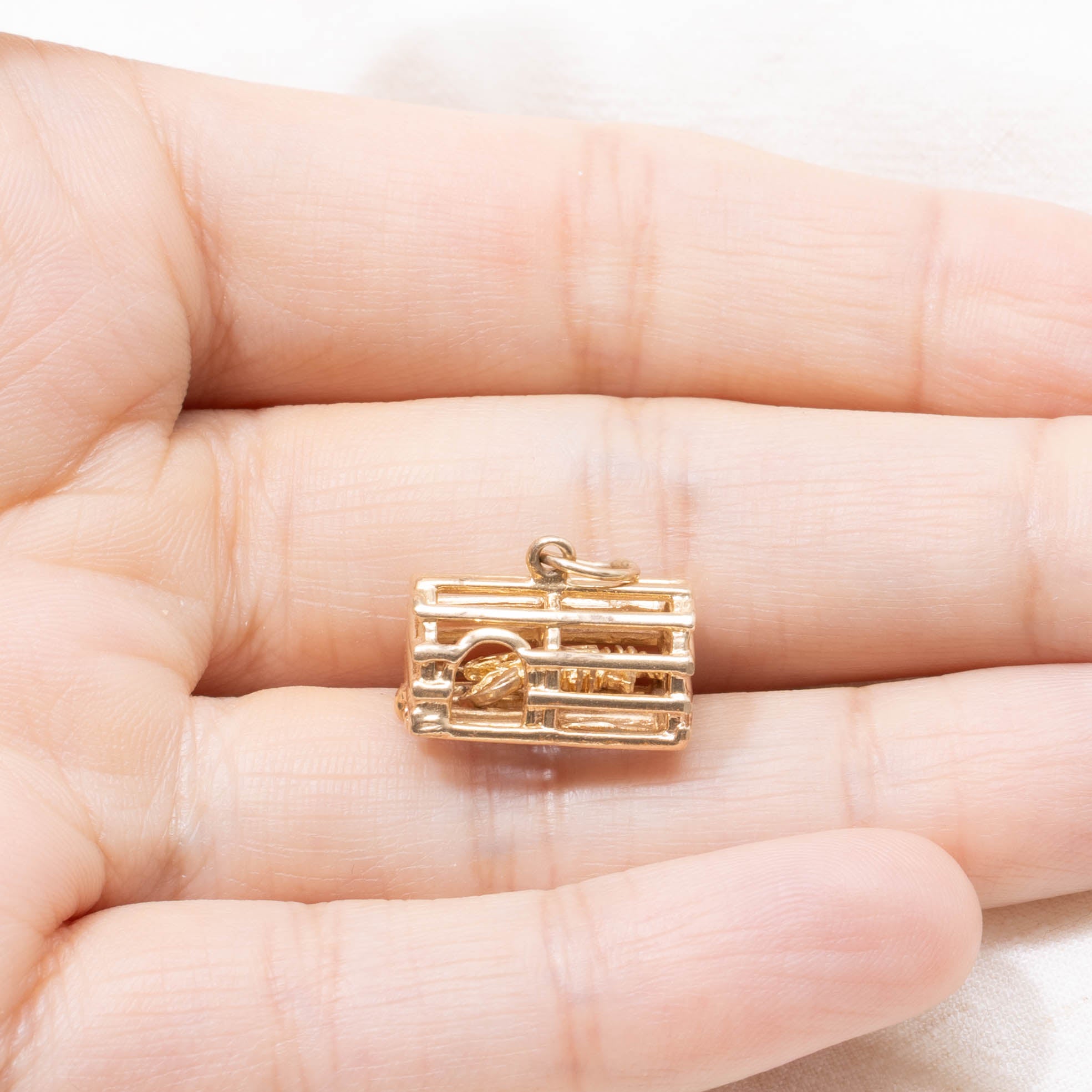 10k Caged Lobster Charm