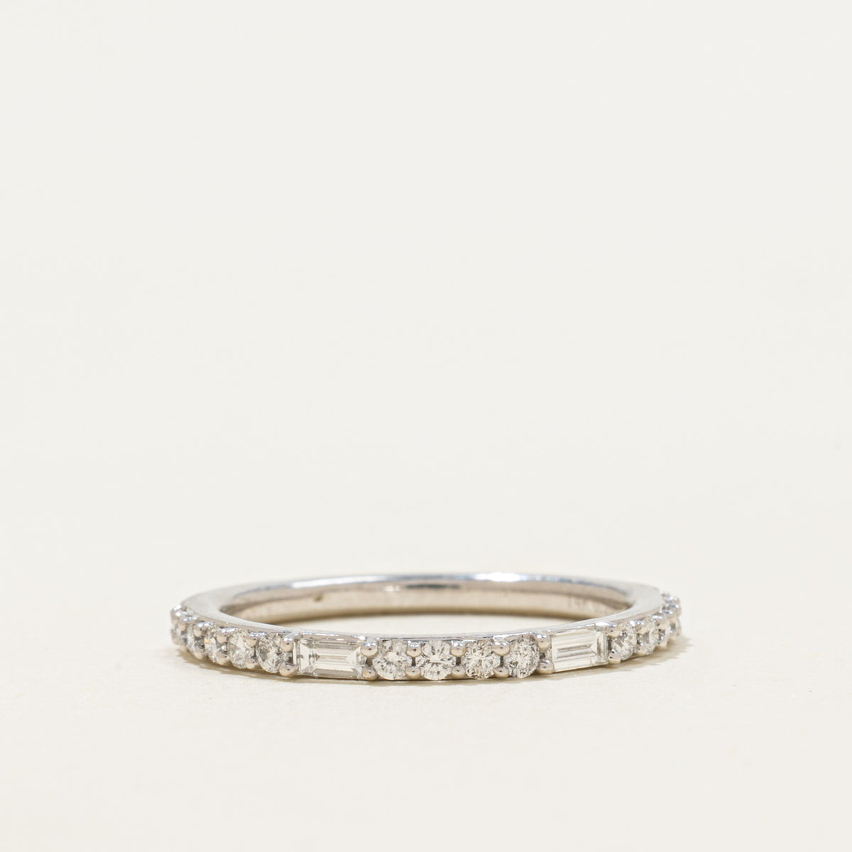 14k Mixed Cut Semi Eternity Diamond Band | 0.22ctw | 1.70mm | SZ 5