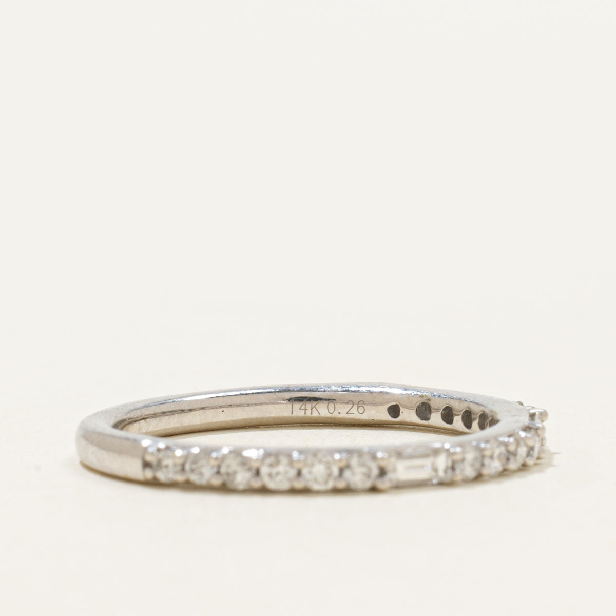 14k Mixed Cut Semi Eternity Diamond Band | 0.22ctw | 1.70mm | SZ 5