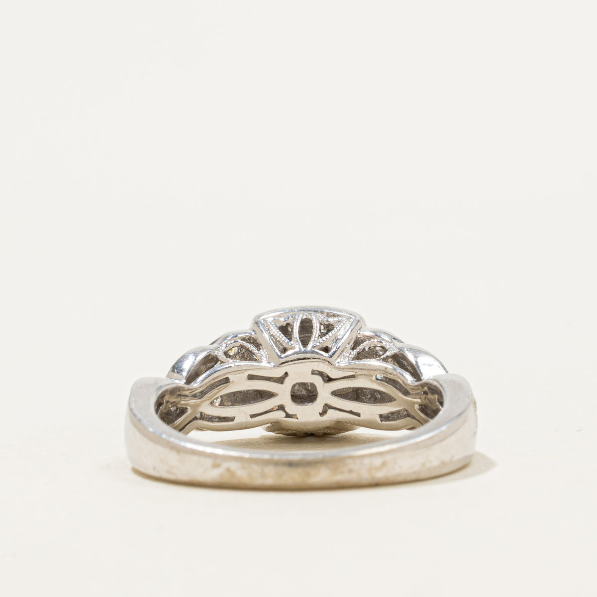 14k Diamond Halo Accented Ring  | 0.46ctw | SZ 6.75