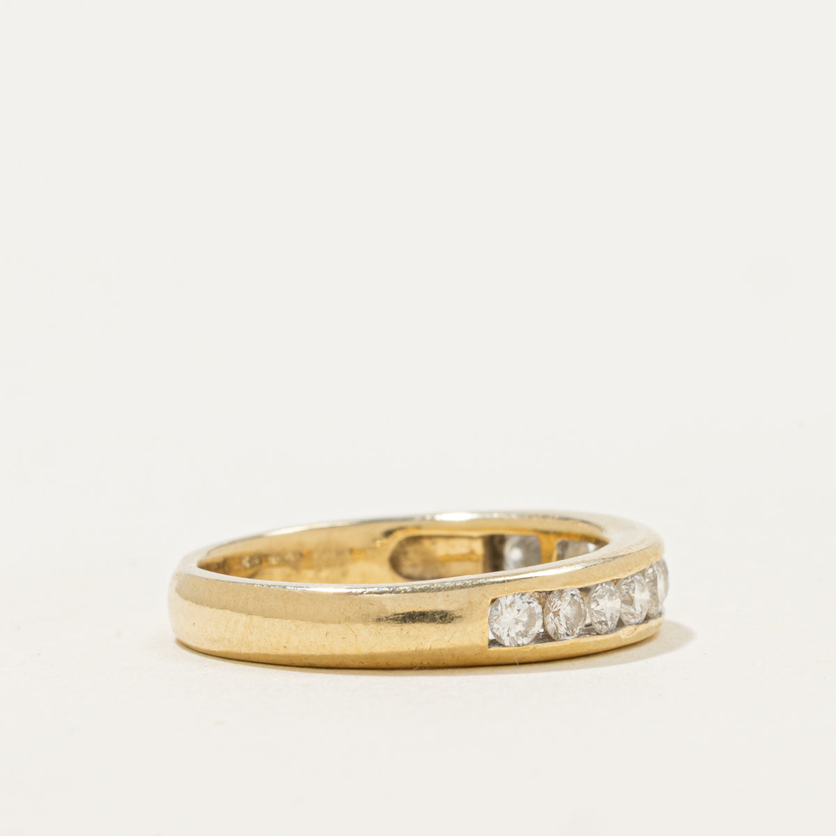 14k Channel Set Semi Eternity Diamond Band | 0.45ctw | 4.05mm | SZ 5.75