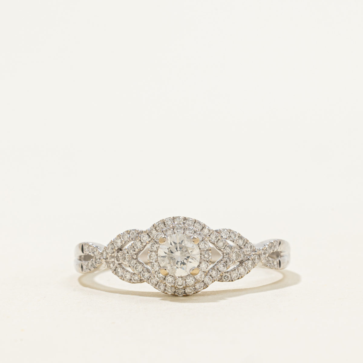 14k Diamond Marquise Halo Ring | 0.65ctw | SZ 11.5