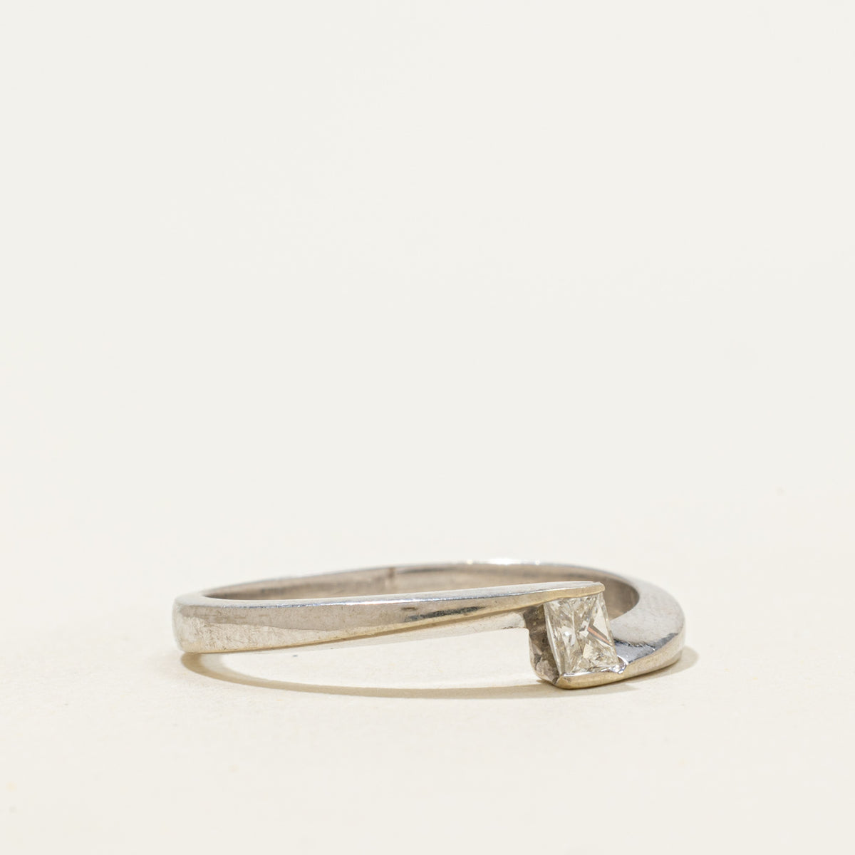 14k Princess Cut Diamond Bypass Ring | 0.20ct | SZ 9.25