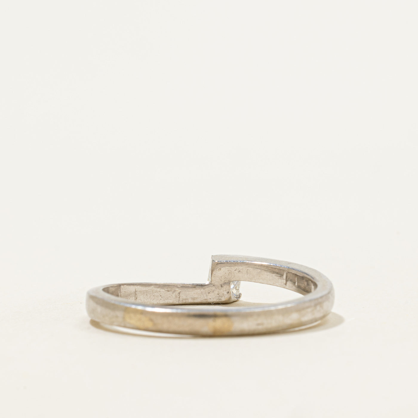 14k Princess Cut Diamond Bypass Ring | 0.20ct | SZ 9.25