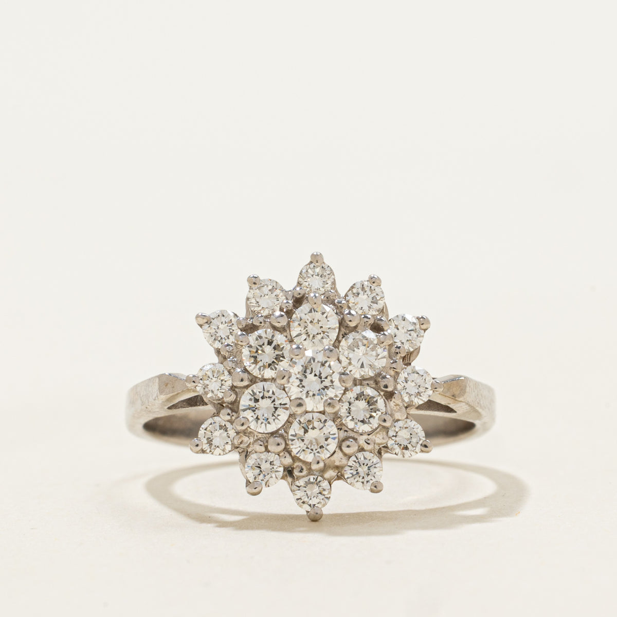 14k Diamond Petal Cluster Ring | 0.55ctw | SZ 6.25