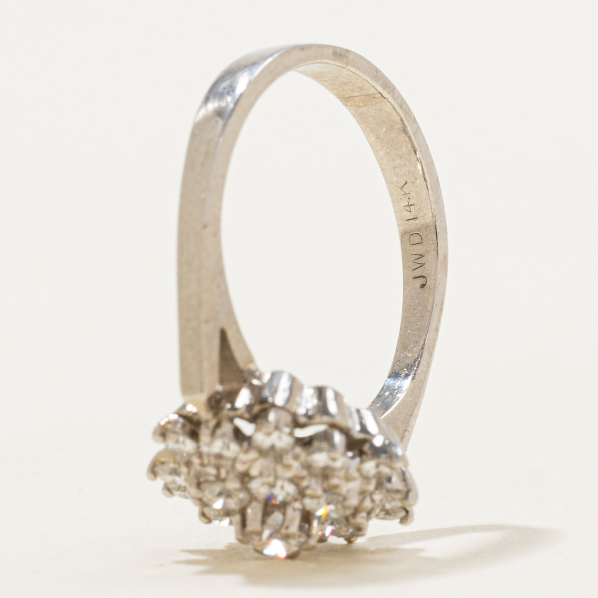 14k Diamond Petal Cluster Ring | 0.55ctw | SZ 6.25