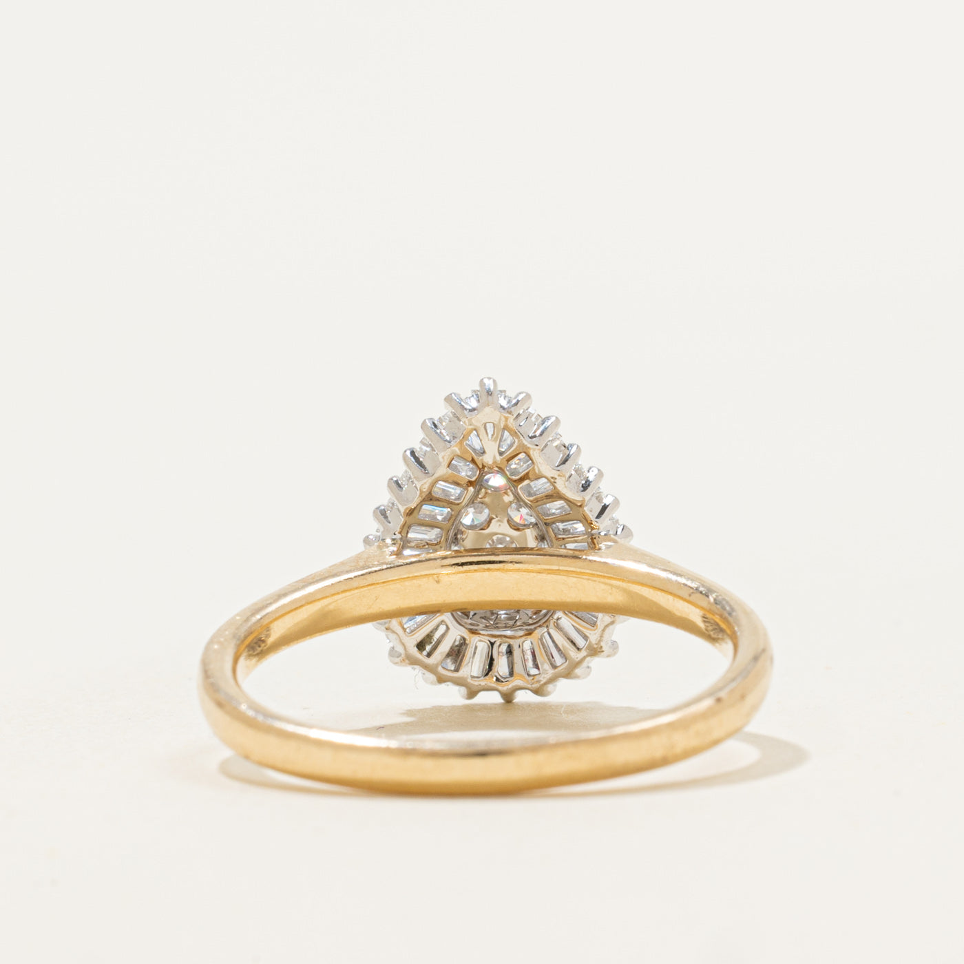14k Diamond Pear Cluster Ring | 0.52ctw | SZ 7