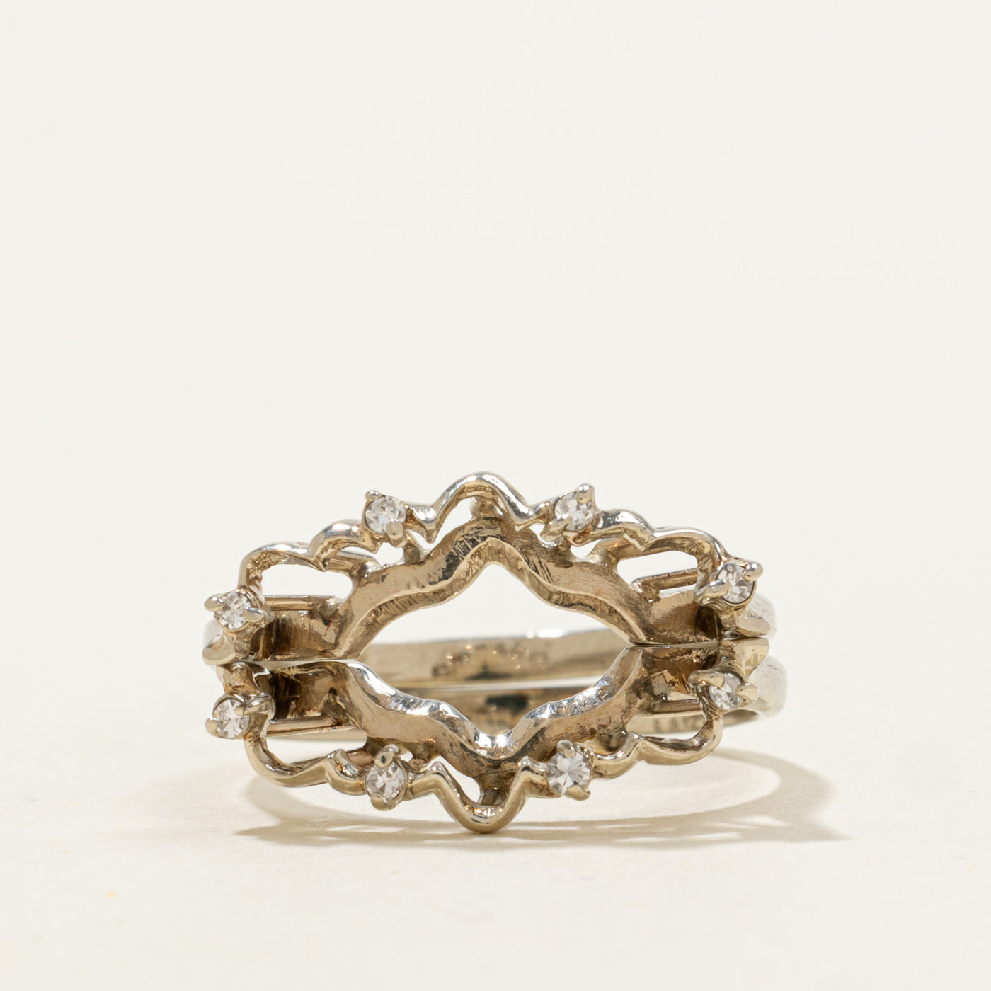14k Diamond Geometric Ring Guard | 0.08ctw | SZ 6.25