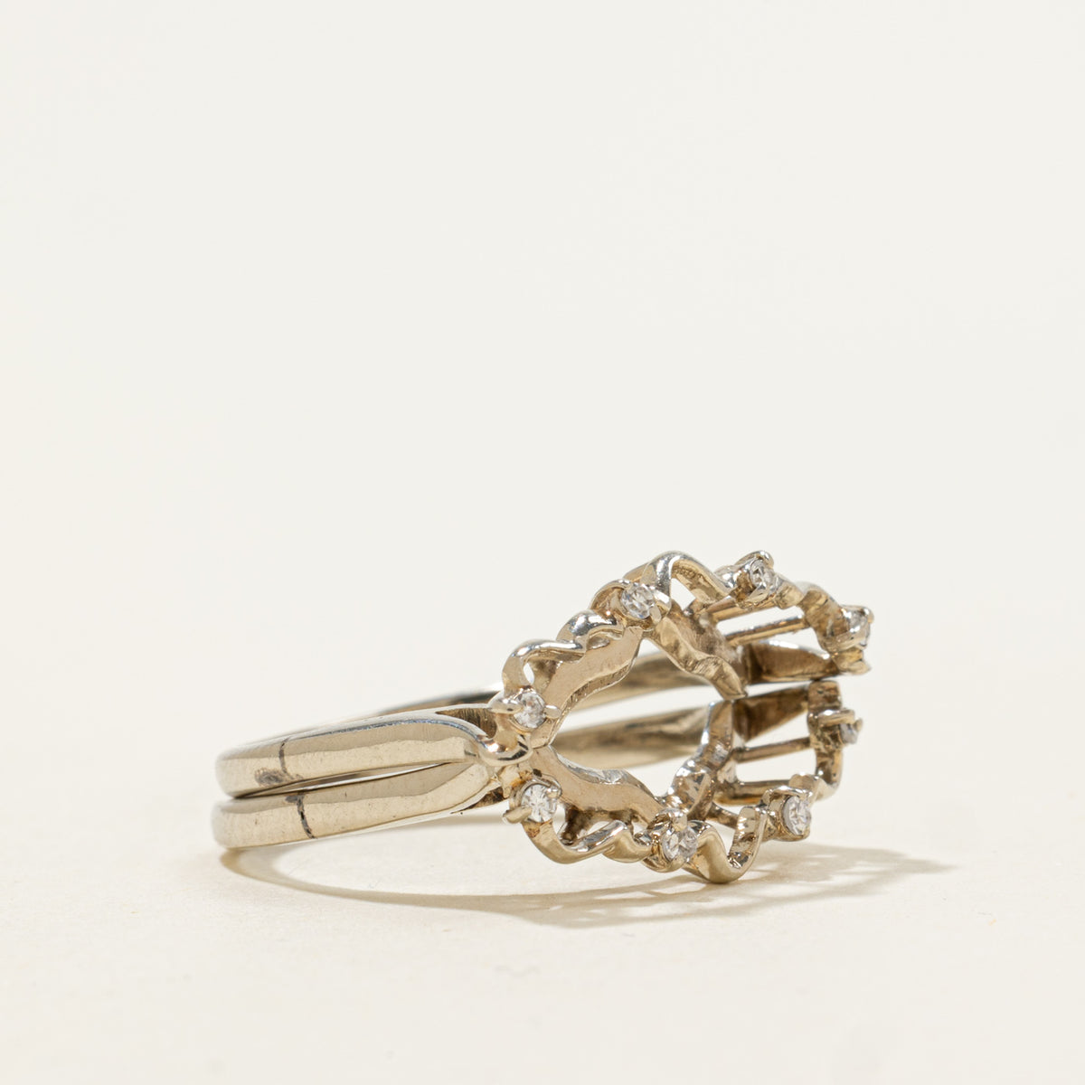 14k Diamond Geometric Ring Guard | 0.08ctw | SZ 6.25