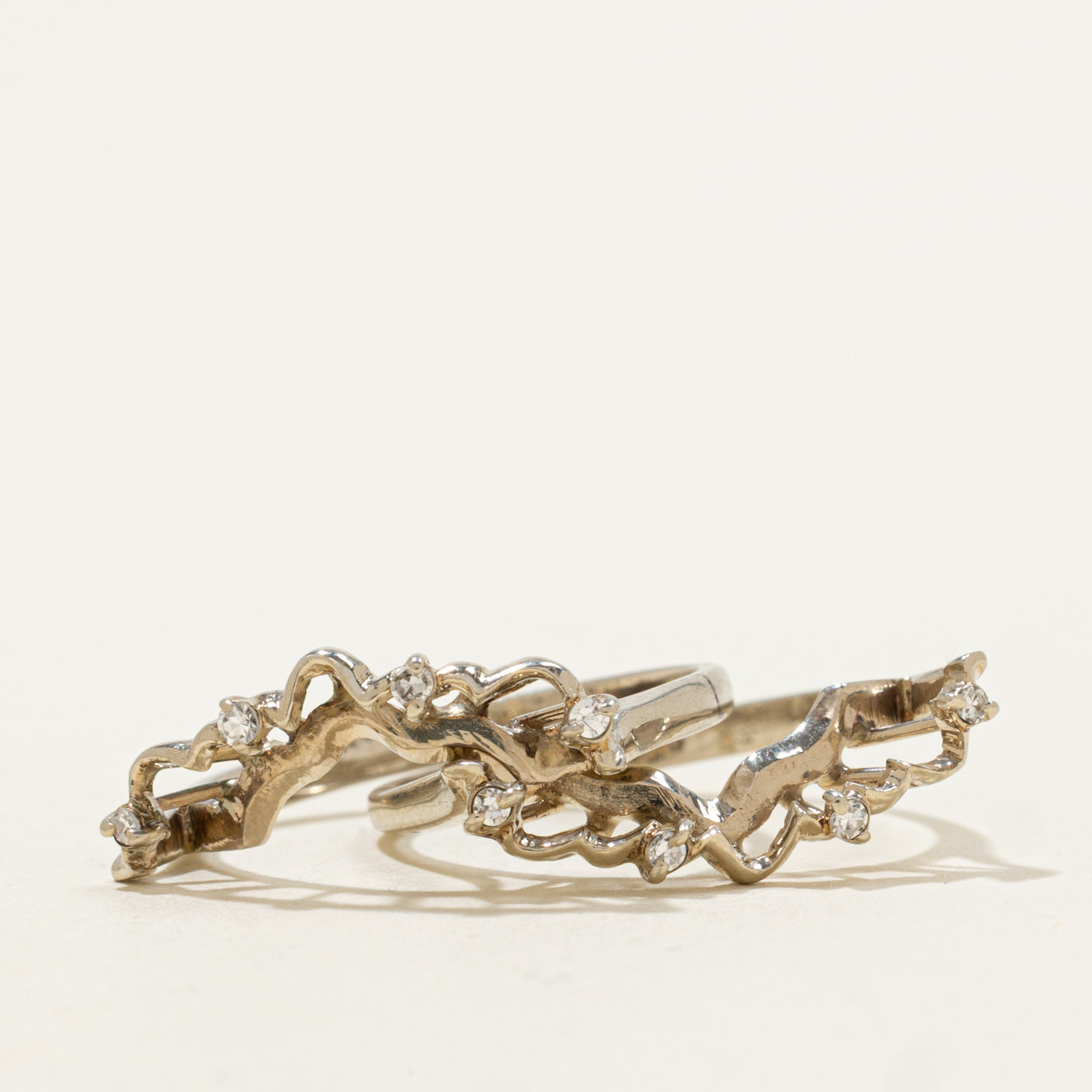 14k Diamond Geometric Ring Guard | 0.08ctw | SZ 6.25