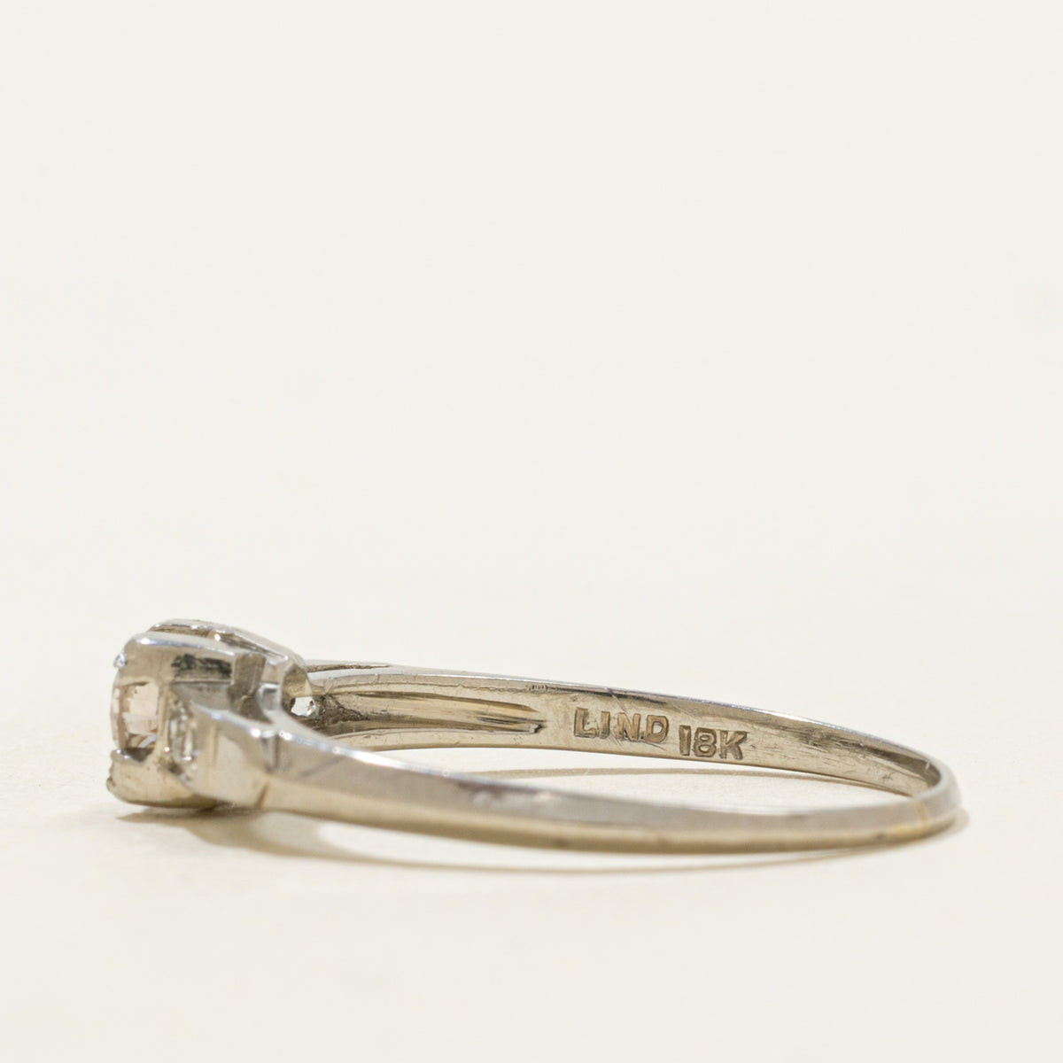 18k Illusion Set Diamond Accented Ring | 0.24ctw | SZ 7.75