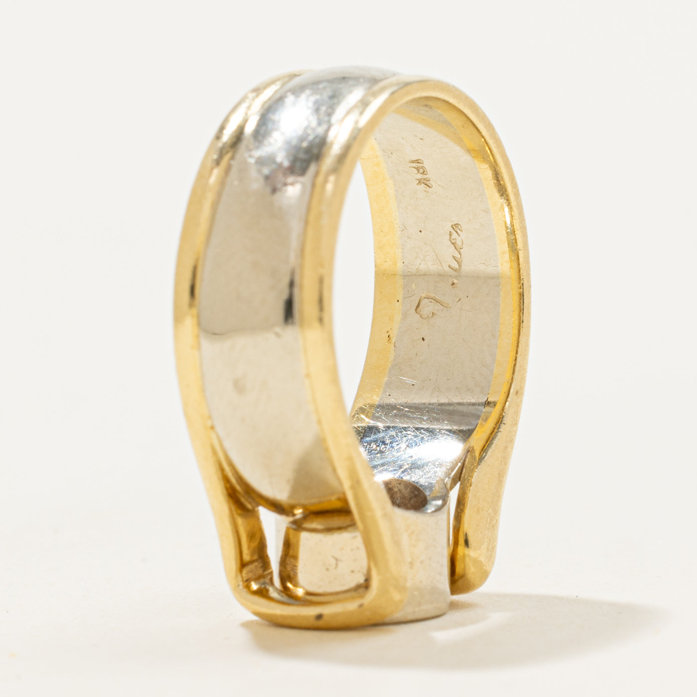 18k Bezel Set Diamond Chunky Ring | 0.97ct SI1 G/H | SZ 6.5