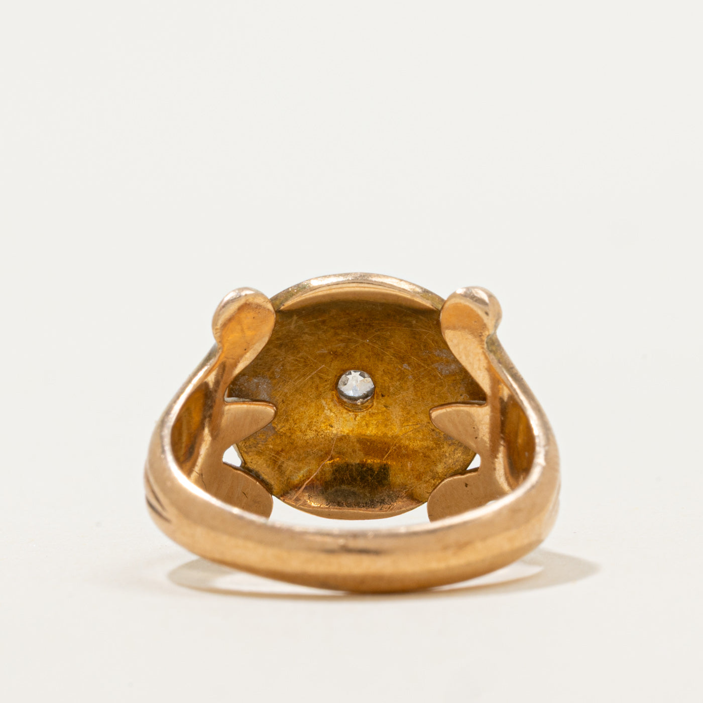 Vintage Canadian Diamond Star Shield Ring | 0.10ctw | SZ 5.75