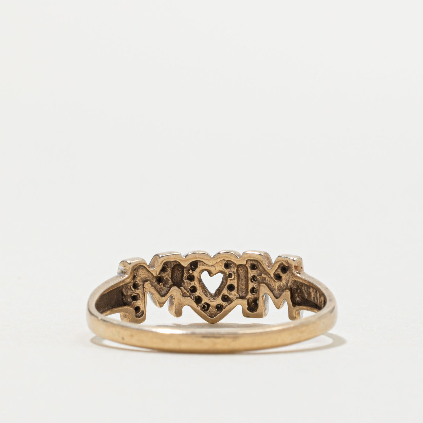 10k Diamond "MOM" Ring | SZ 10.25