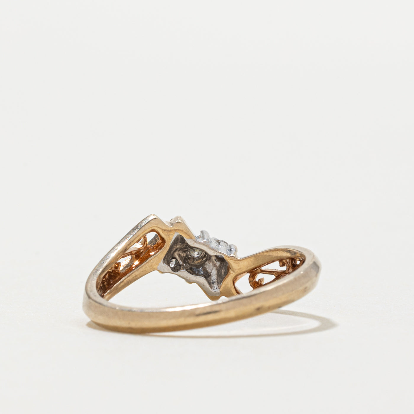 10k Diamond Openwork Bypass Ring | SZ 6.25