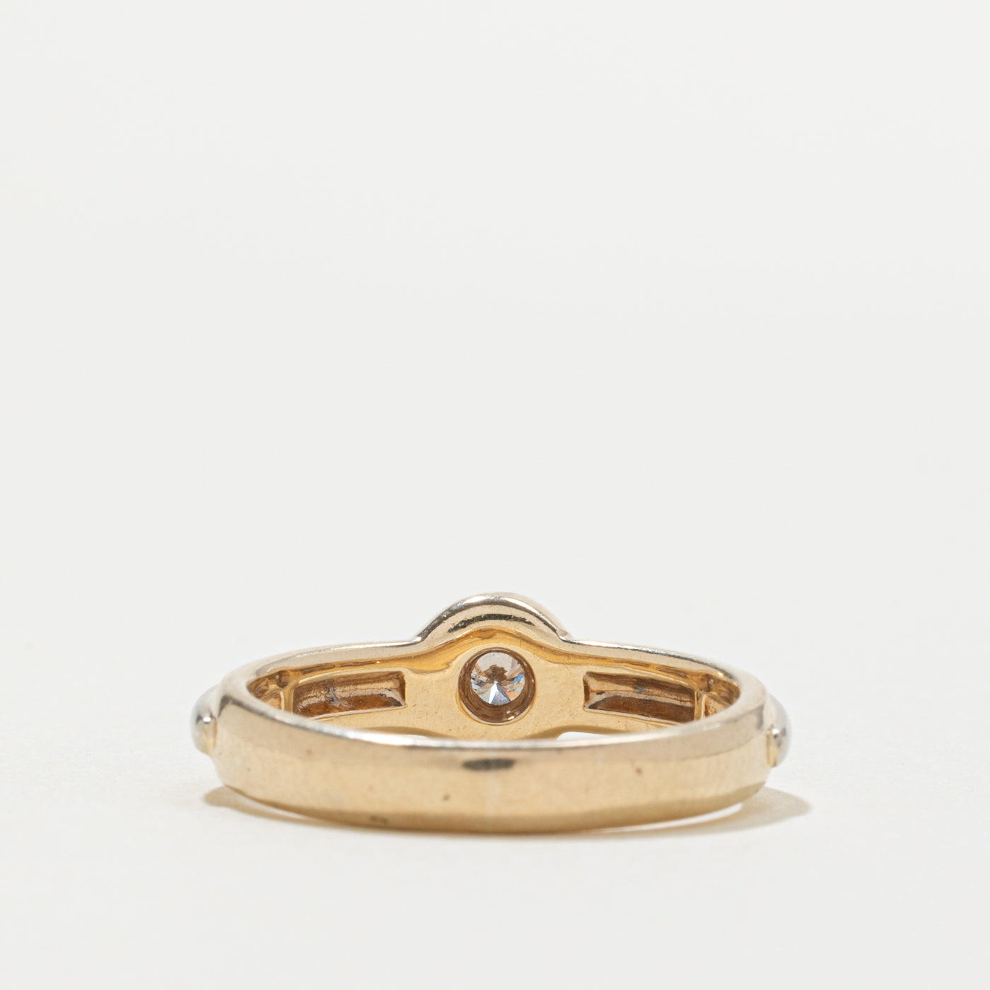 10k Two-Tone Gold Diamond Ring | SZ 8.25