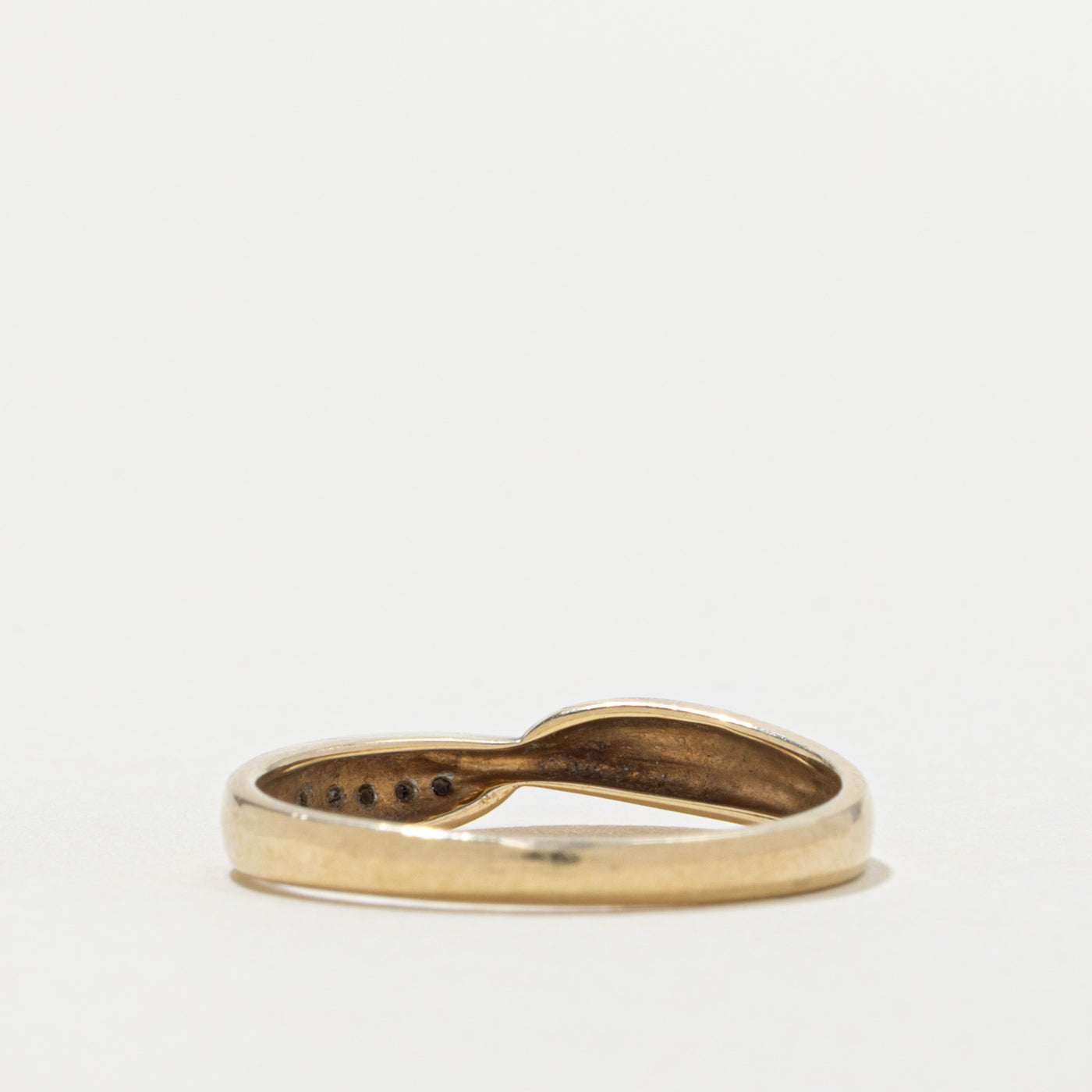 14k Diamond Accent Crossover Ring | SZ 6.5