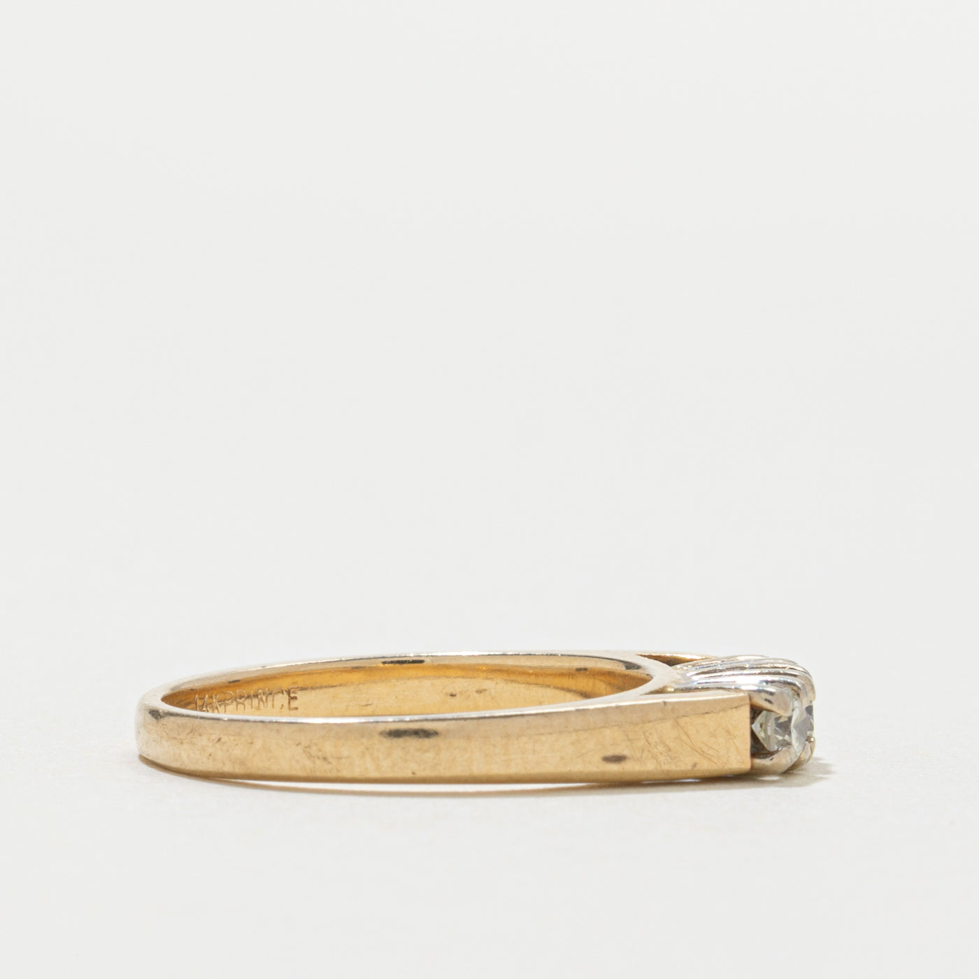 14k Three Stone Diamond Ring | SZ 6