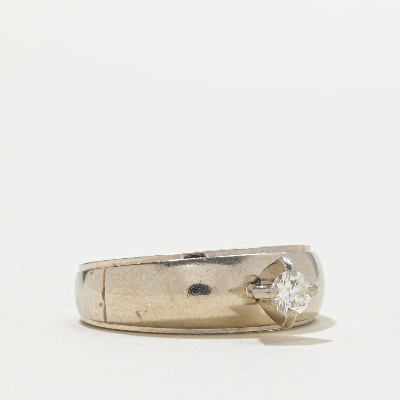 Vintage Canadian 14k High Set Diamond Ring | SZ 7.25