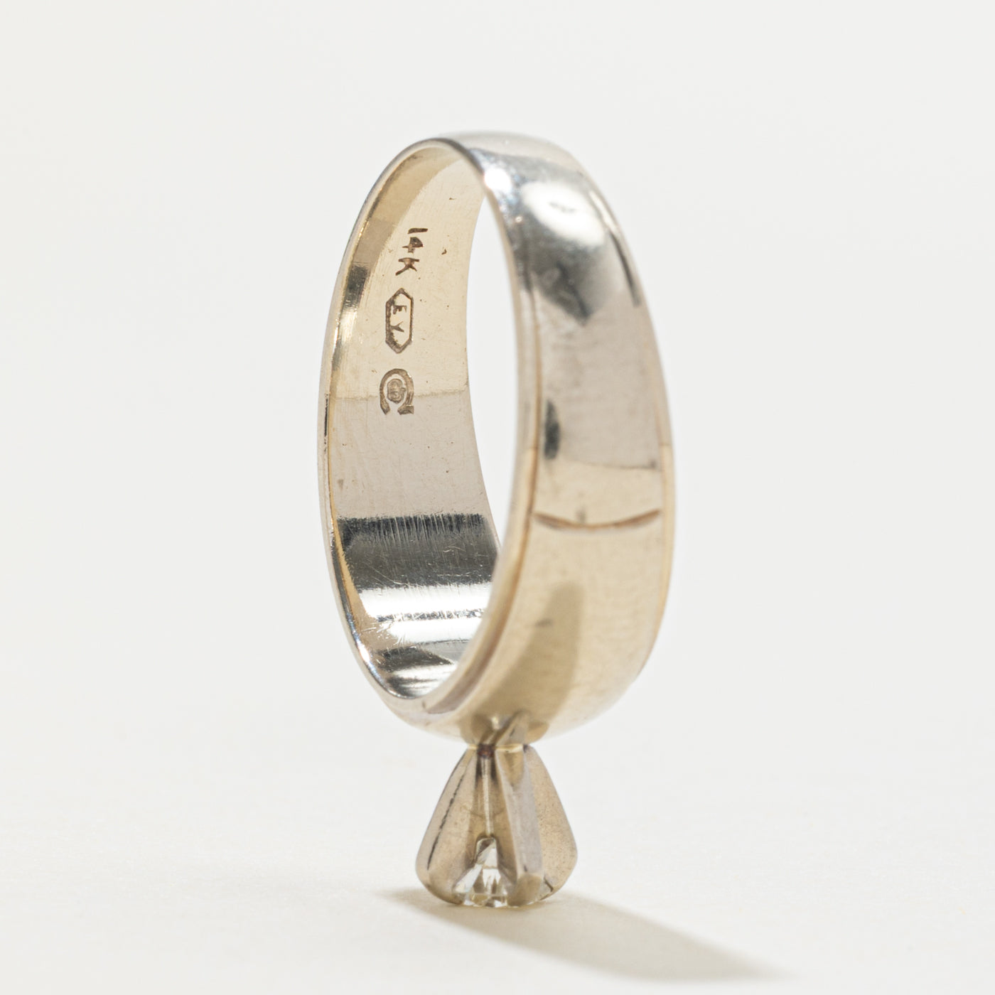 Vintage Canadian 14k High Set Diamond Ring | SZ 7.25