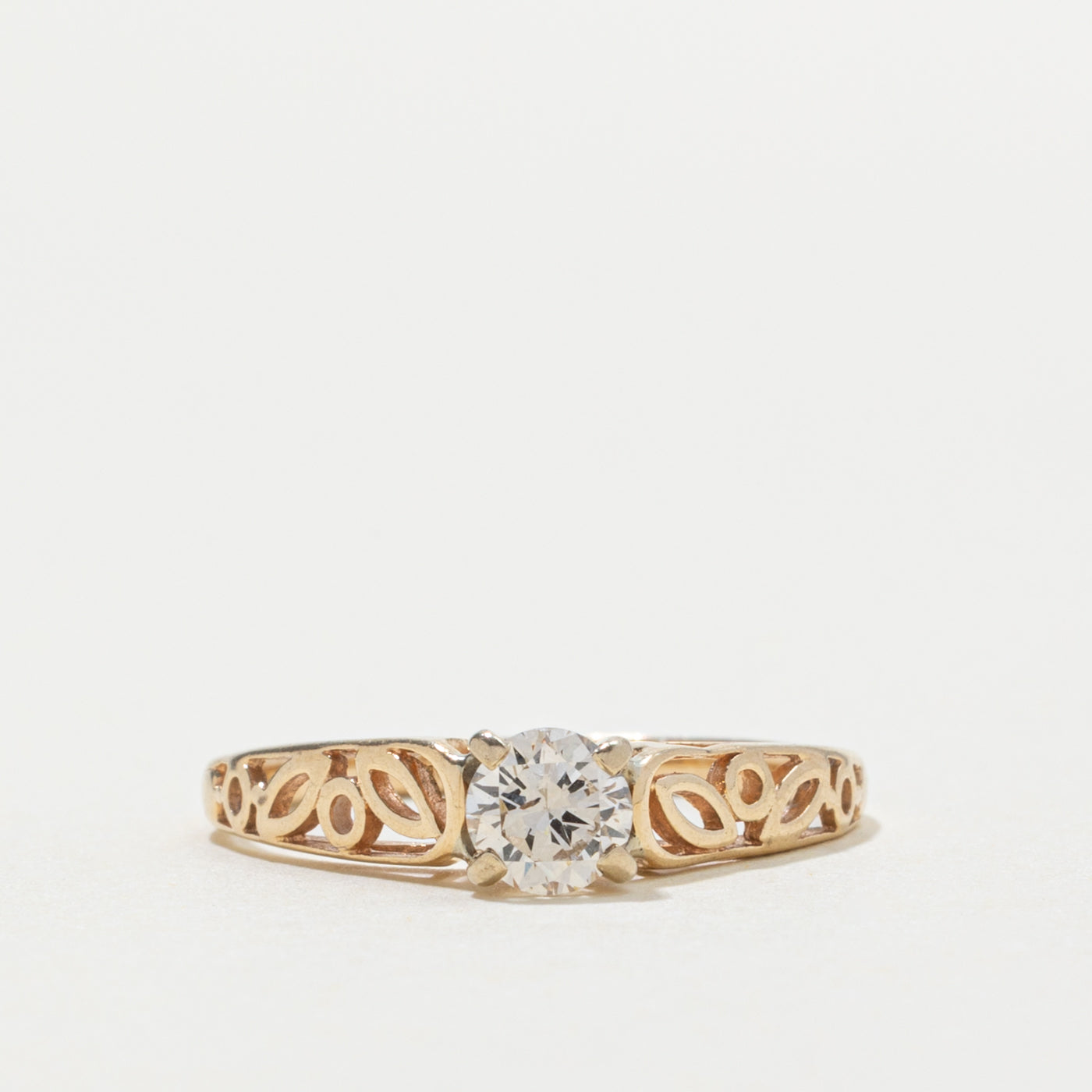 14k Diamond Floral Openwork Ring | 0.36ct SI1 H/I | SZ 6.5