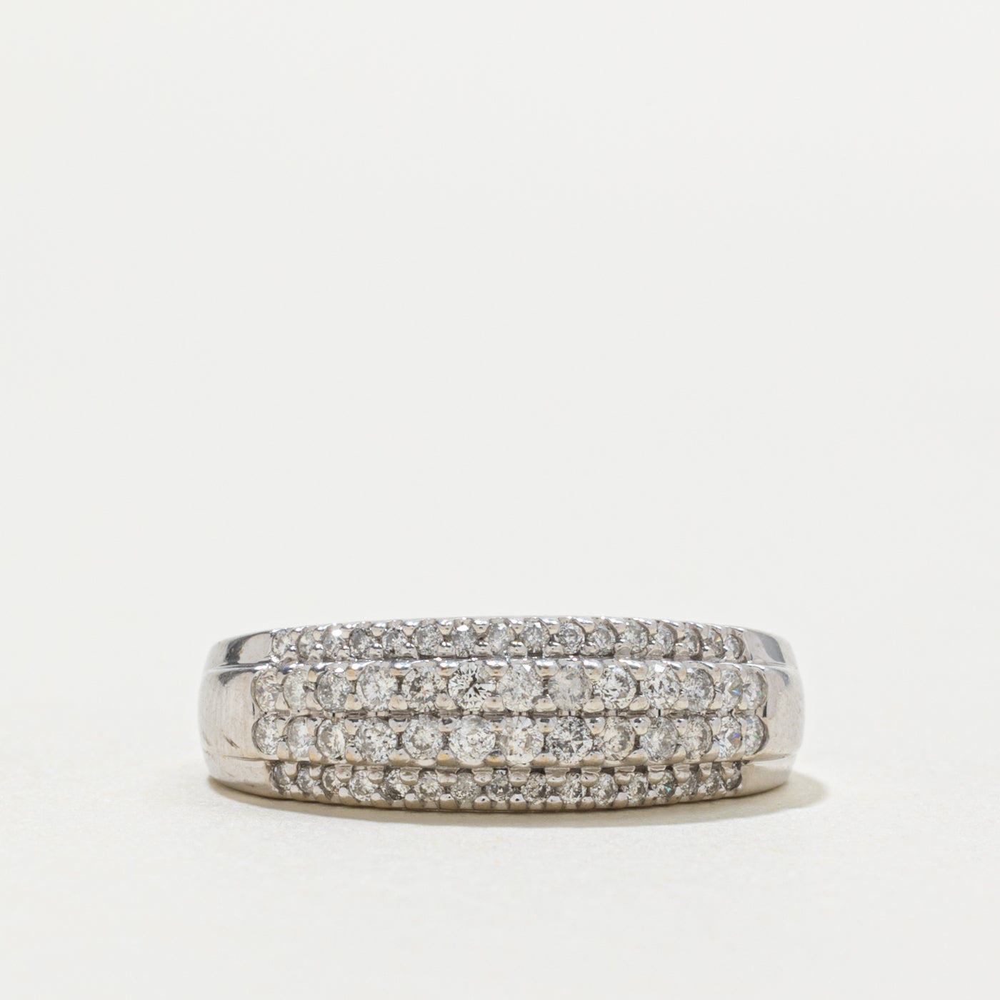 14k Diamond Multi Row Band | 0.30ctw | SZ 6.5