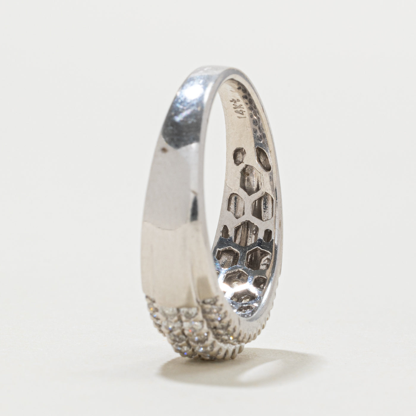 14k Diamond Multi Row Band | 0.30ctw | SZ 6.5