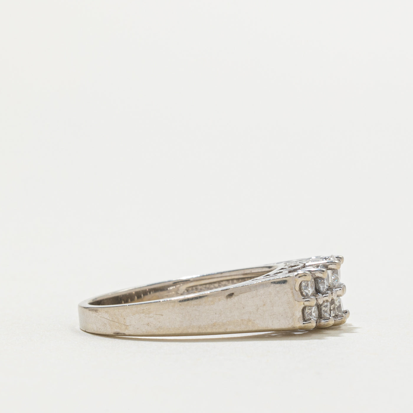 14k Graduating Diamond Double Row Band | 0.20ctw | SZ 6