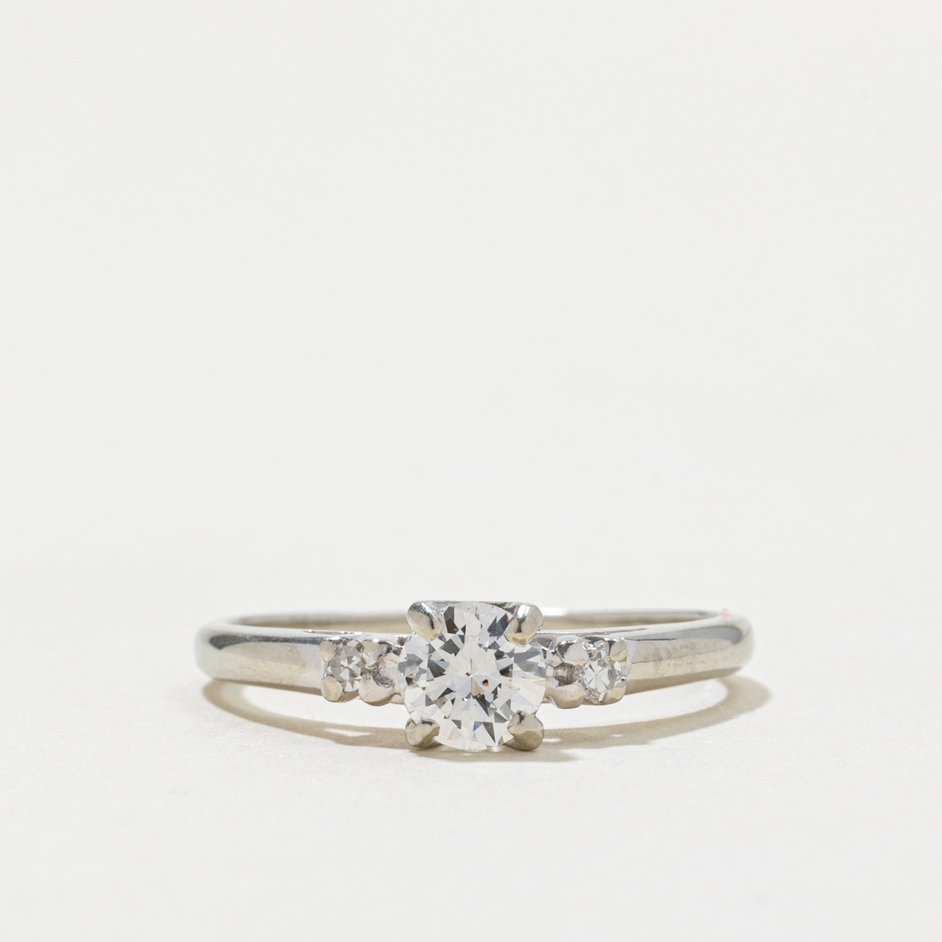 18k Diamond Accented Ring | 0.43ct SI2/I1 G/H, 0.06ctw | SZ 6.5
