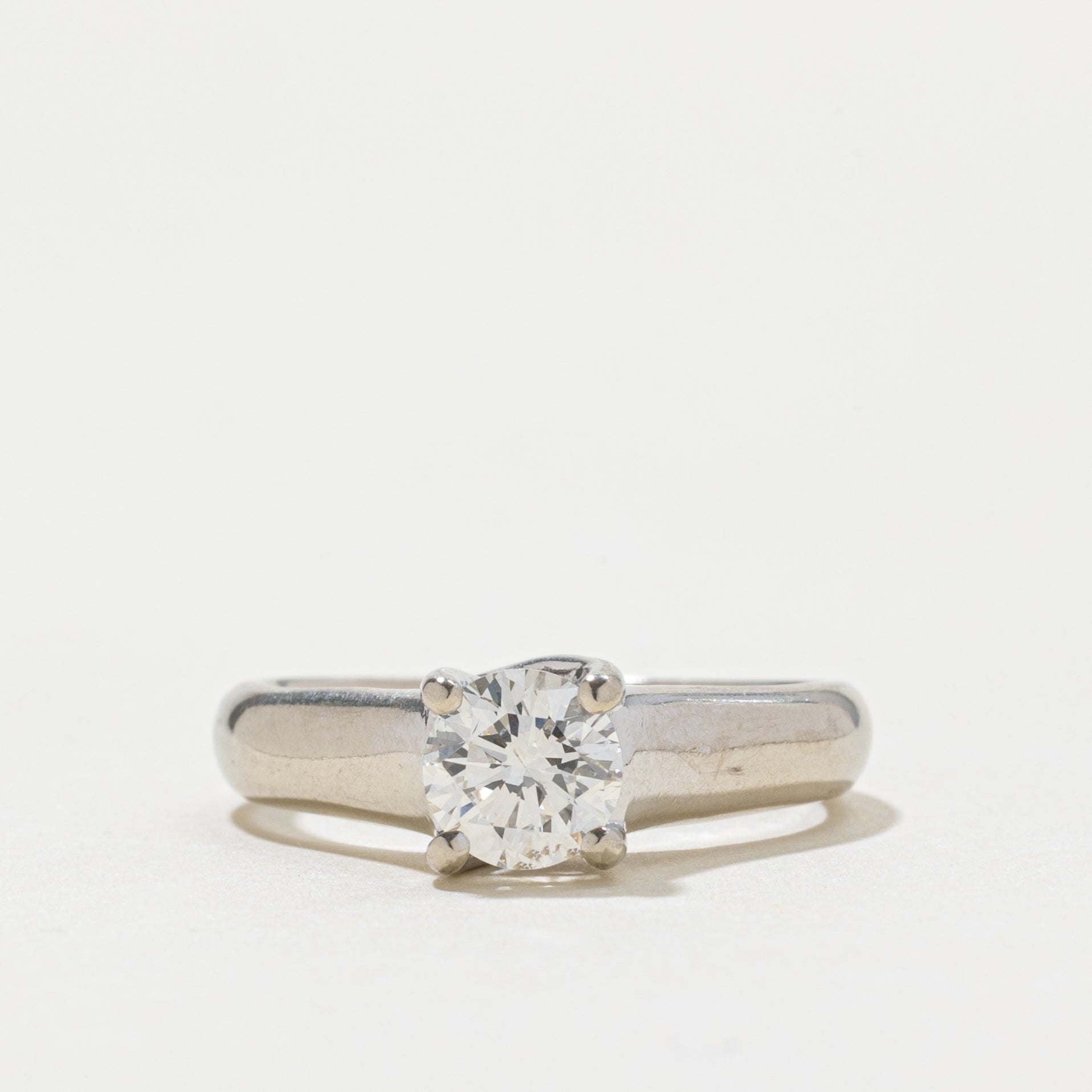14k Round Brilliant Solitaire Diamond Ring | 0.71ct SI1 G/H | SZ 5.25