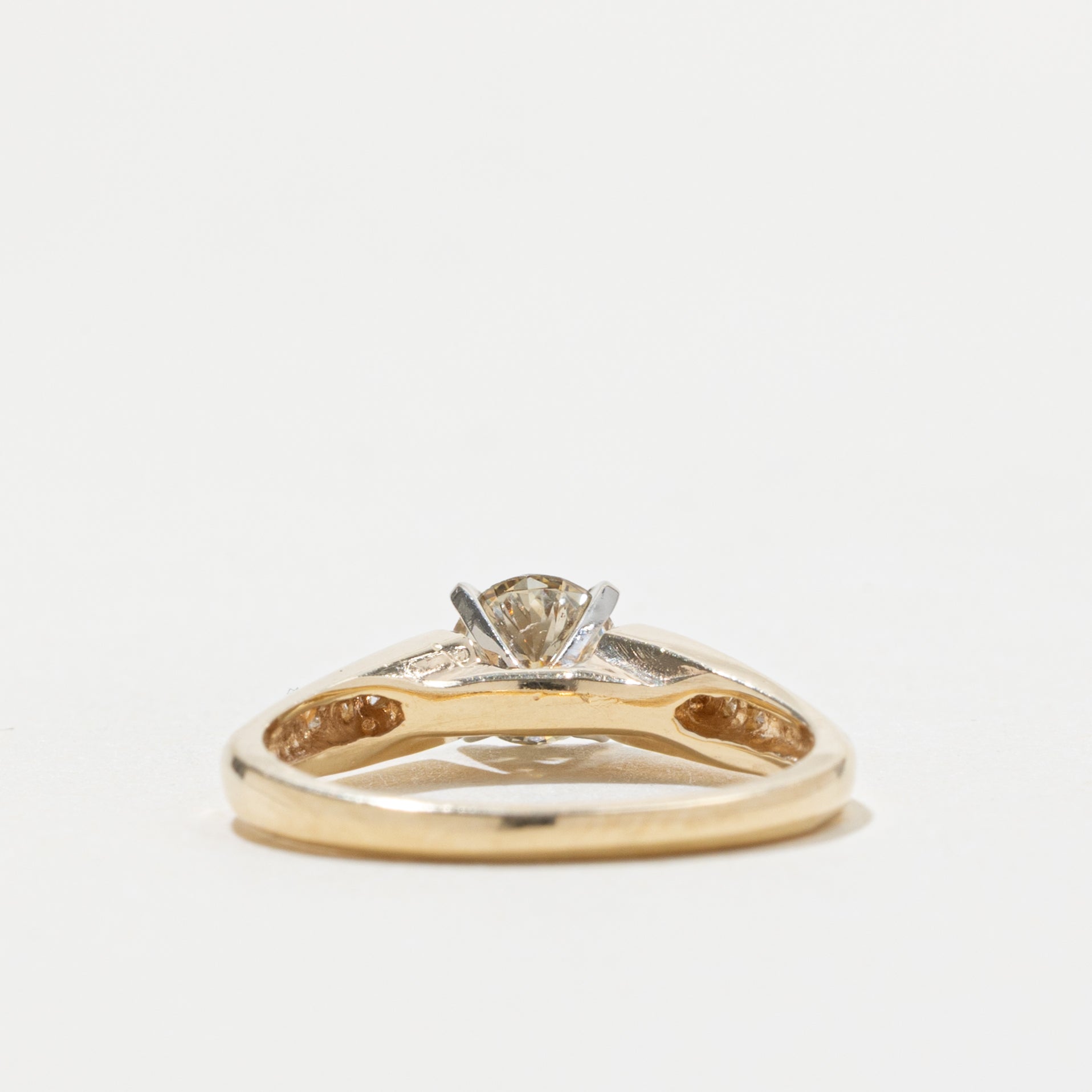 GIA Colour-Treated Pinkish Orange Diamond Accented Ring | 0.61ct SI2/I1, 0.16ctw | SZ 6