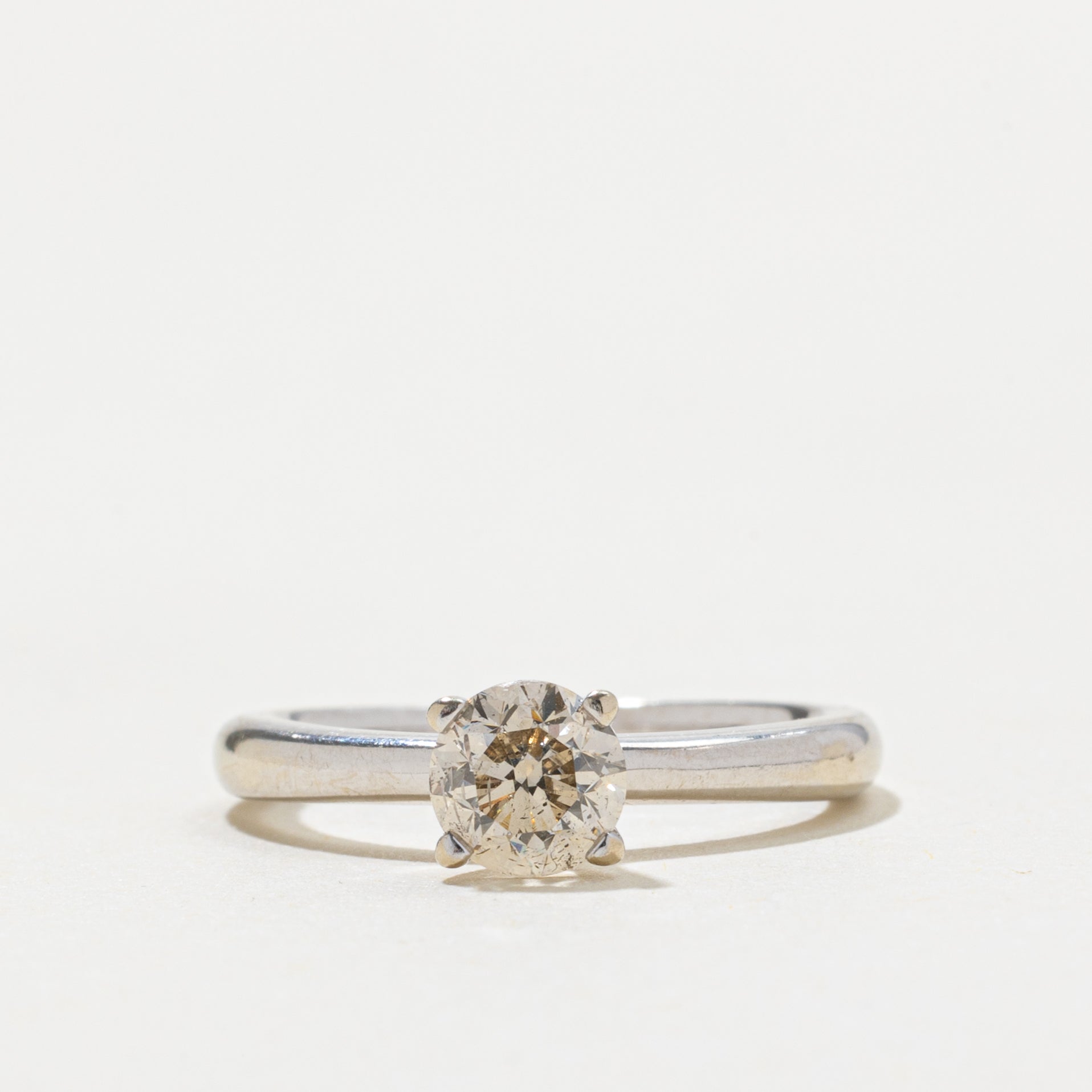 14k Round Brilliant Cut Solitaire Diamond Ring | 0.70ct I1 L/M | SZ 4.5