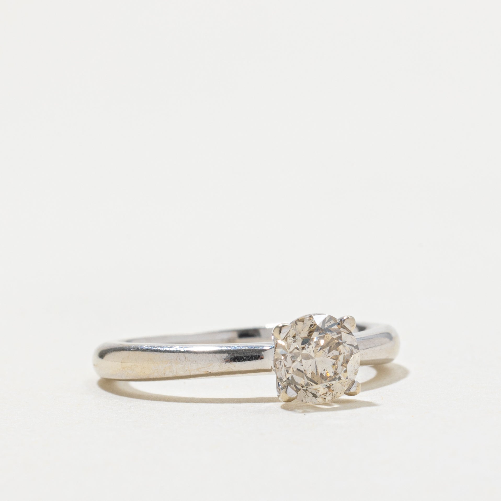 14k Round Brilliant Cut Solitaire Diamond Ring | 0.70ct I1 L/M | SZ 4.5