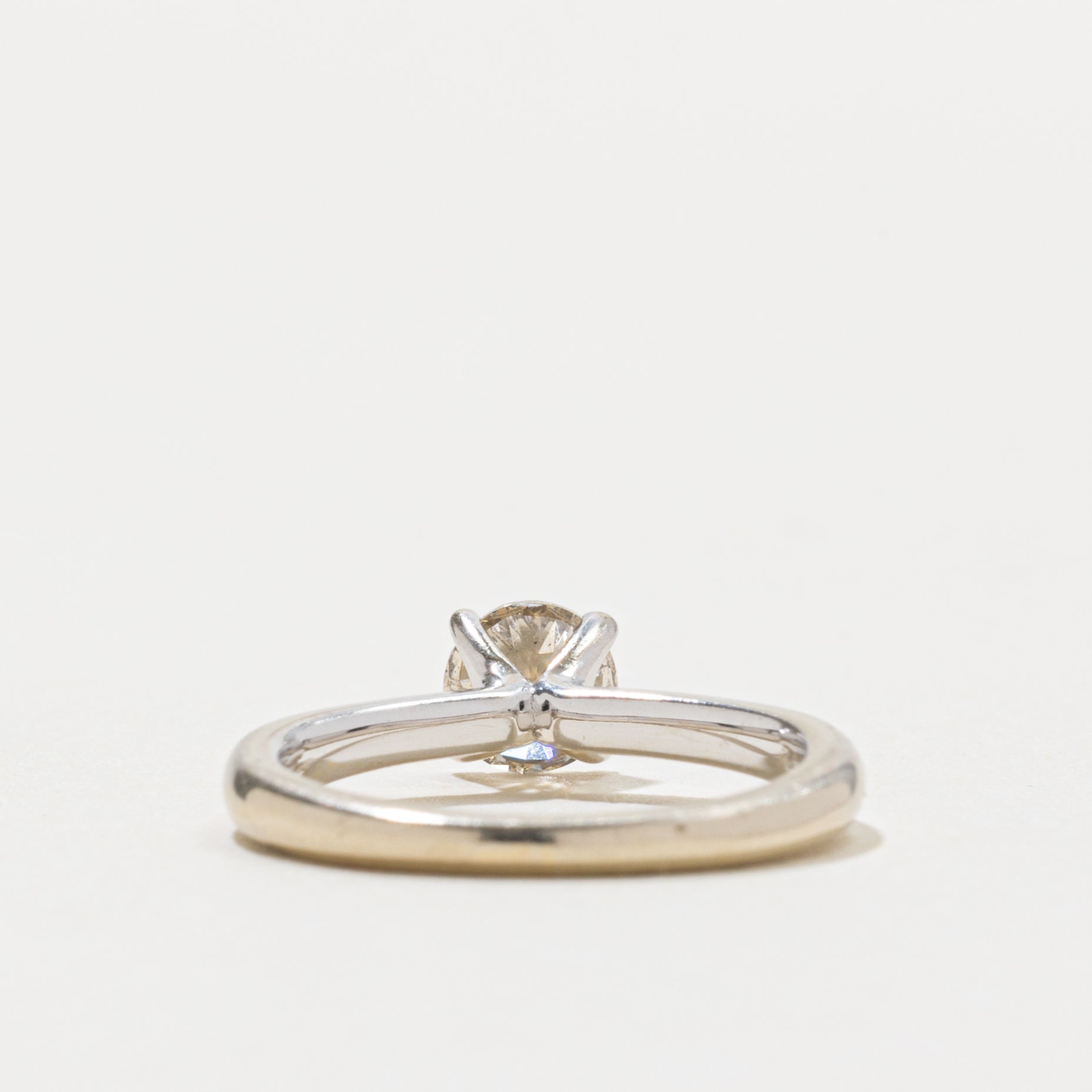 14k Round Brilliant Cut Solitaire Diamond Ring | 0.70ct I1 L/M | SZ 4.5