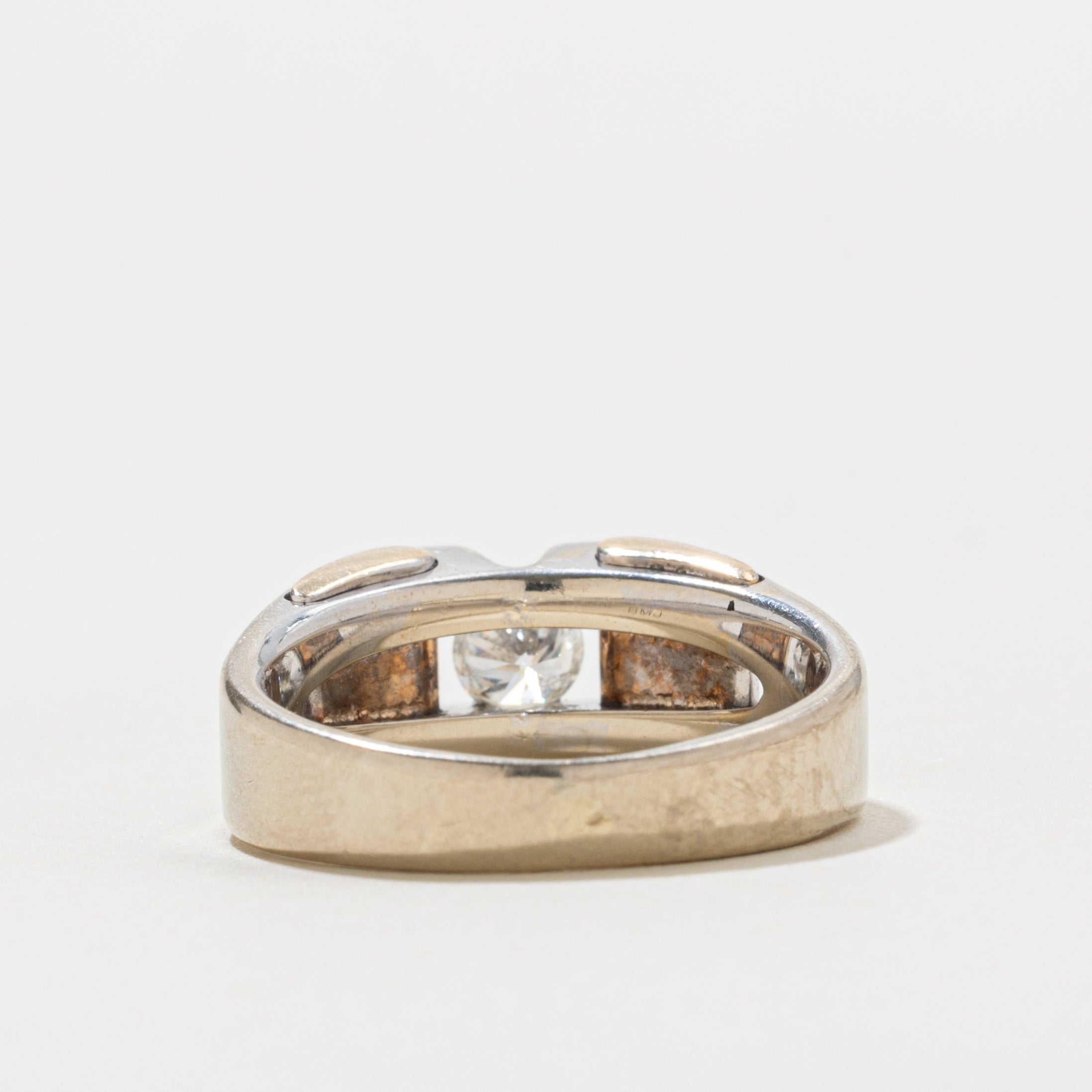 10k Deep Set Diamond Chunky Ring | 0.36ct SI1 G/H | SZ 8