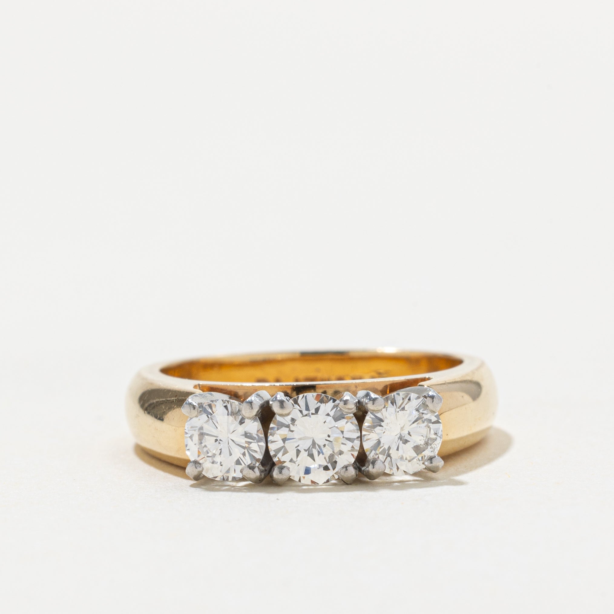 18k Three Stone Diamond Ring | 0.40ct SI1 H, 0.60ctw | SZ 6