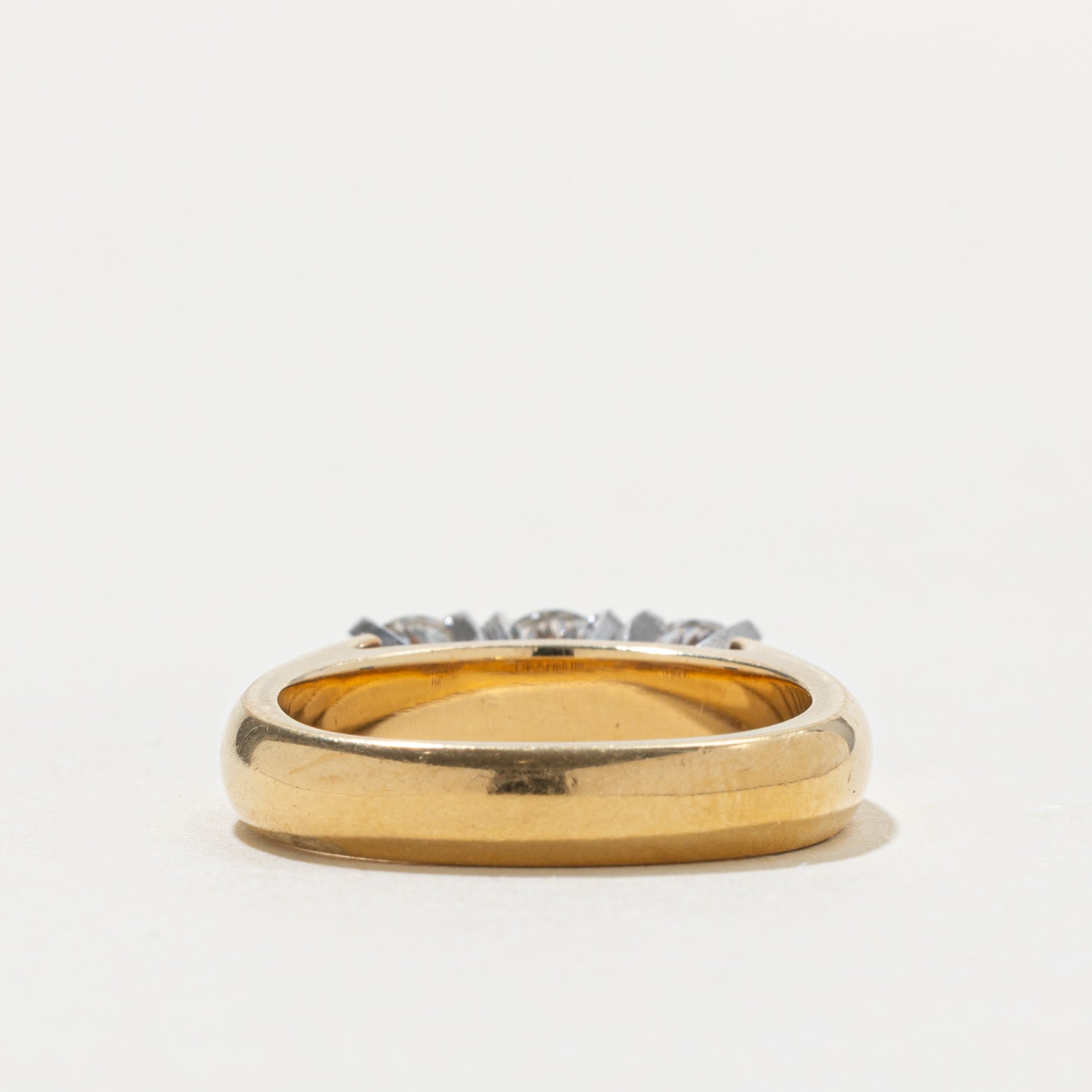 18k Three Stone Diamond Ring | 0.40ct SI1 H, 0.60ctw | SZ 6