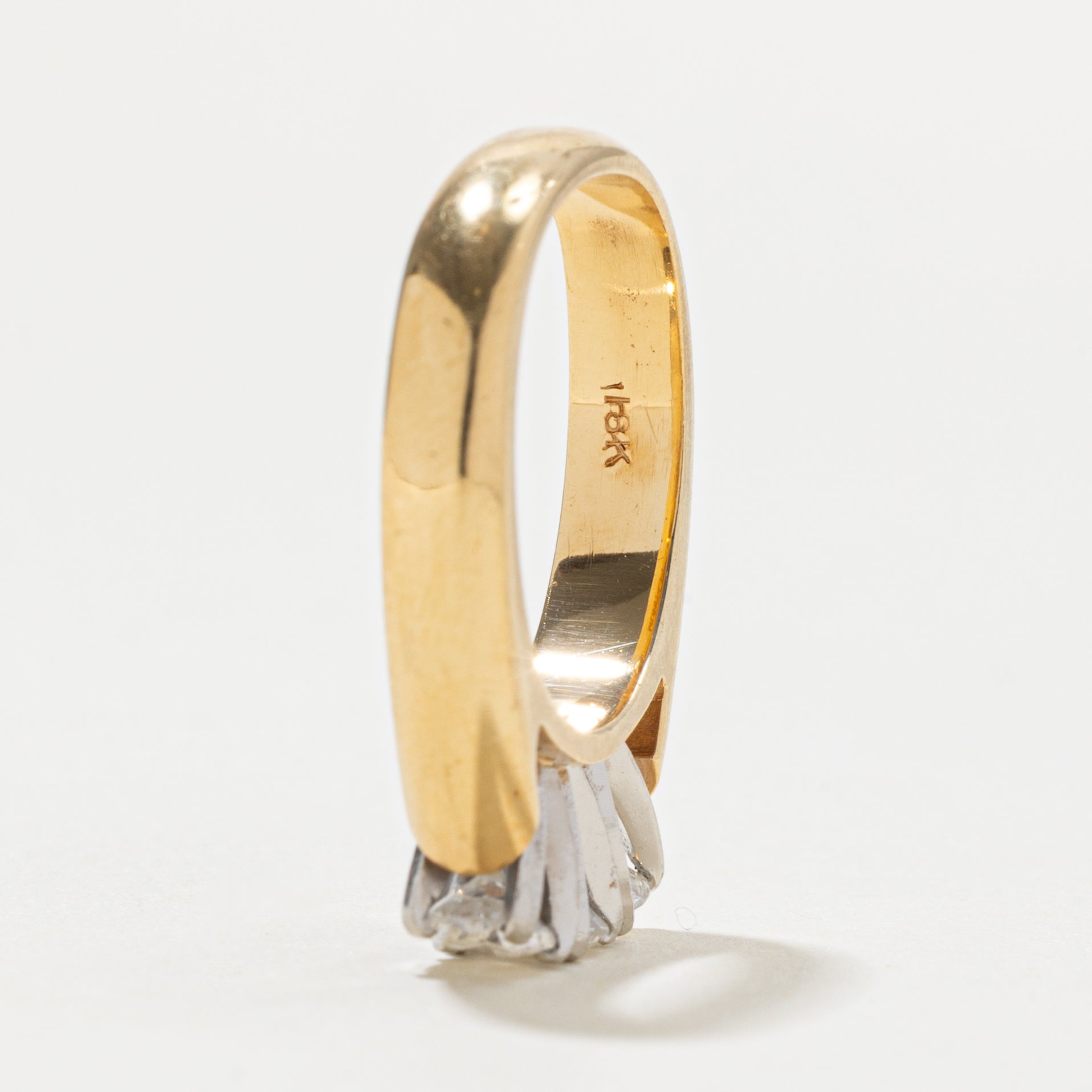 18k Three Stone Diamond Ring | 0.40ct SI1 H, 0.60ctw | SZ 6